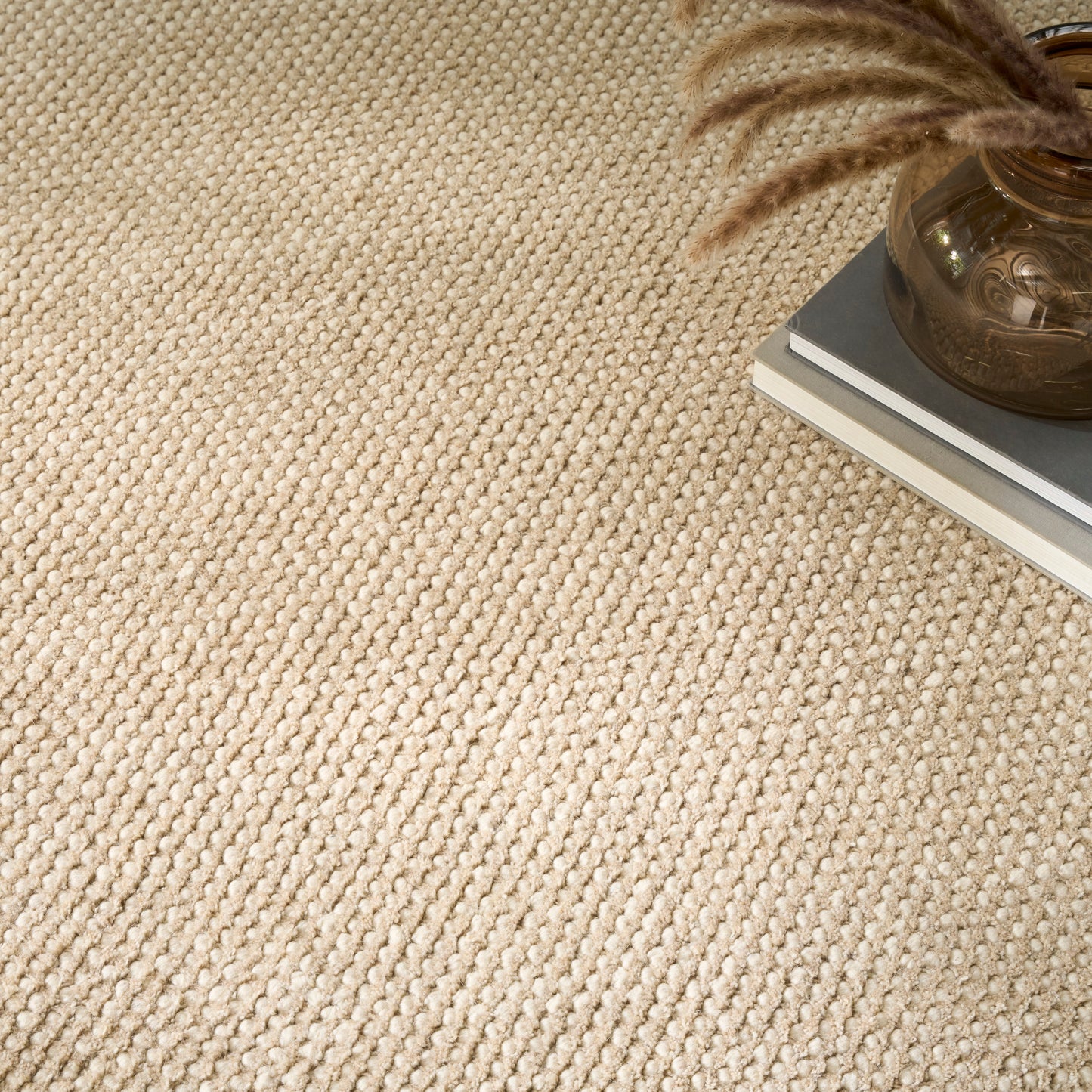 DKNY Pure Rows 9'9" x 13'9" Ivory Taupe Farmhouse Indoor Rug