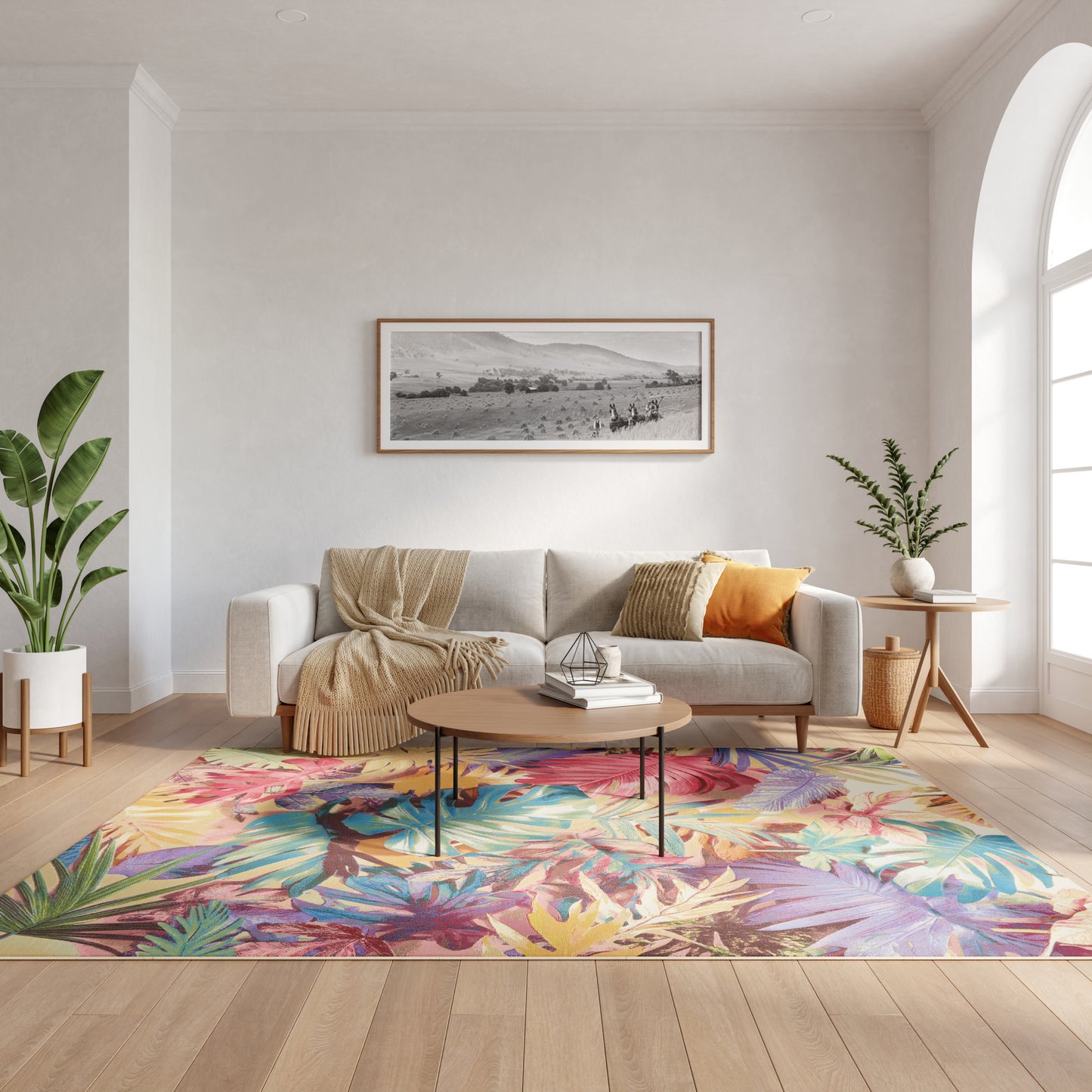 Nourison Color Splash 5'3" x 7'3" Multicolor Tropical Rug