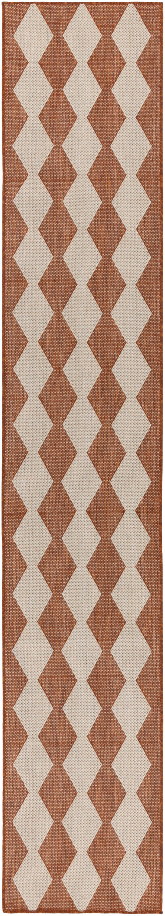 Nourison Positano 2'2" x 12' Terracotta Modern Rug