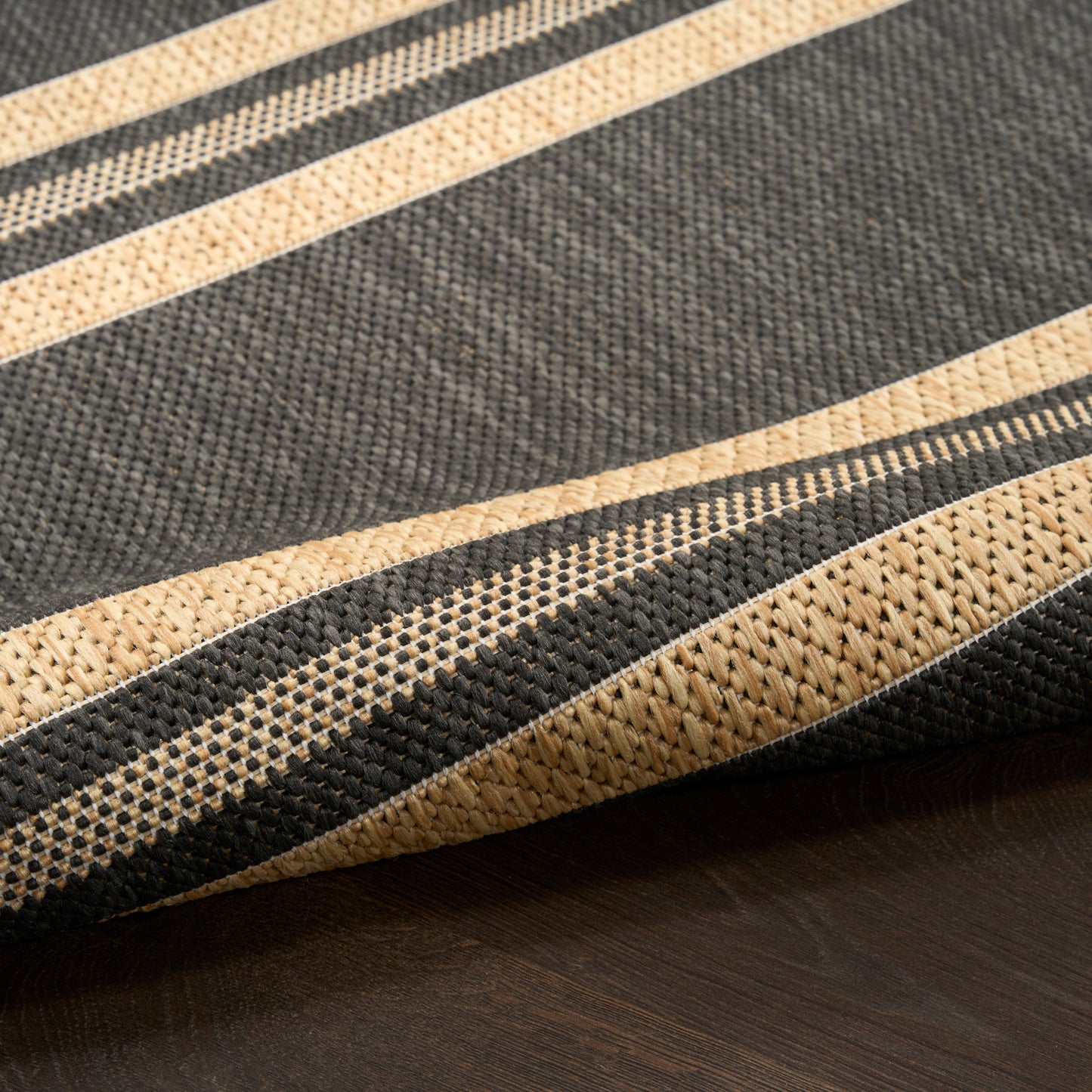 Nourison Horizon Indoor/Outdoor 6' x 9' Charcoal Modern Rug