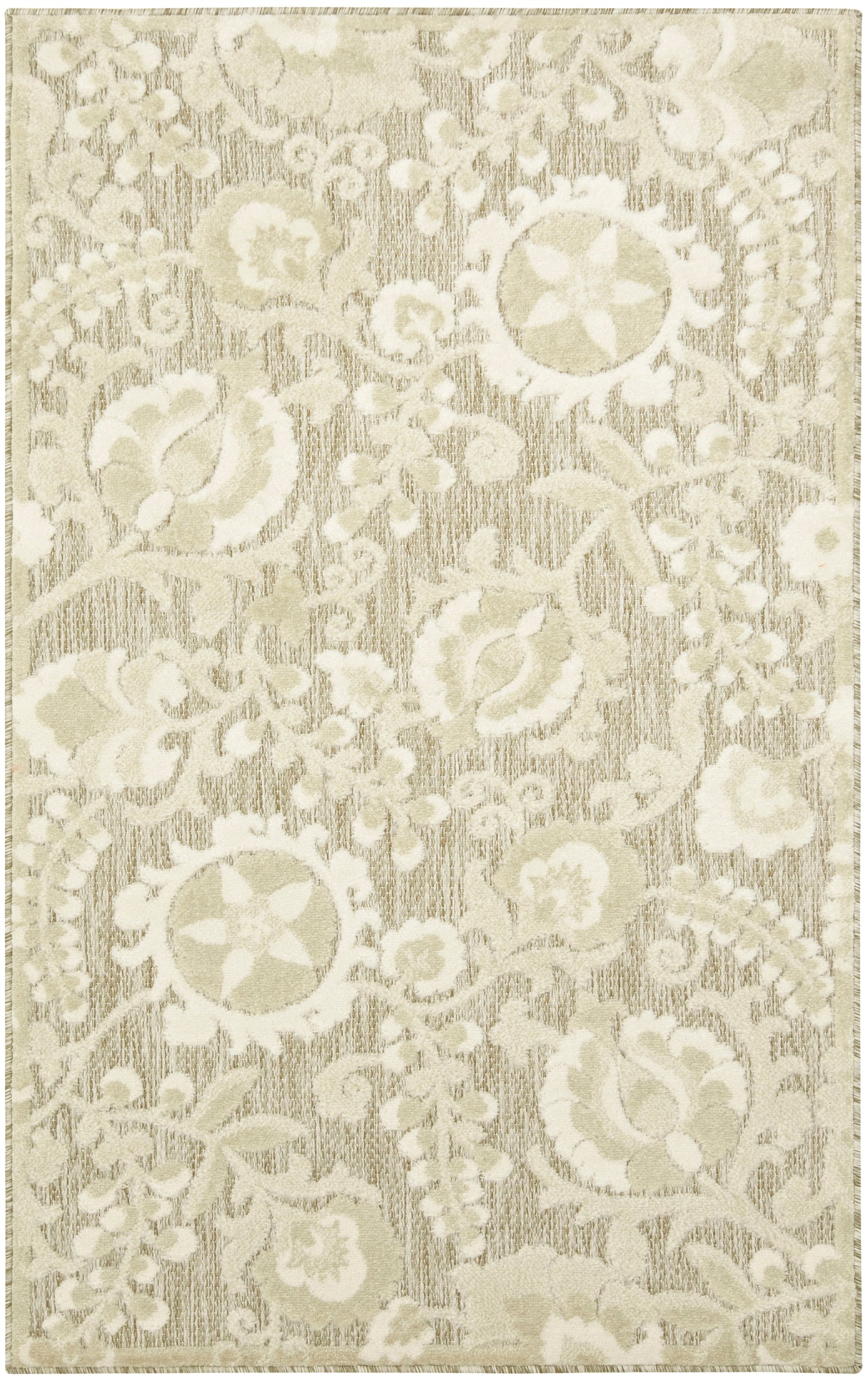 Nourison Aloha 2'8" x 4' Ivory Sage Farmhouse Rug