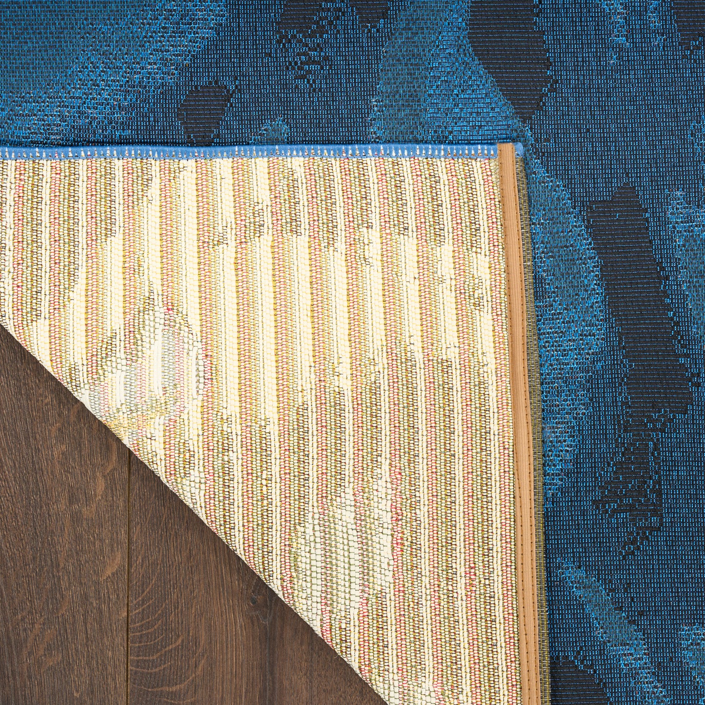 Nourison Color Splash 5'3" x 7'3" Blue Ivory Modern Rug