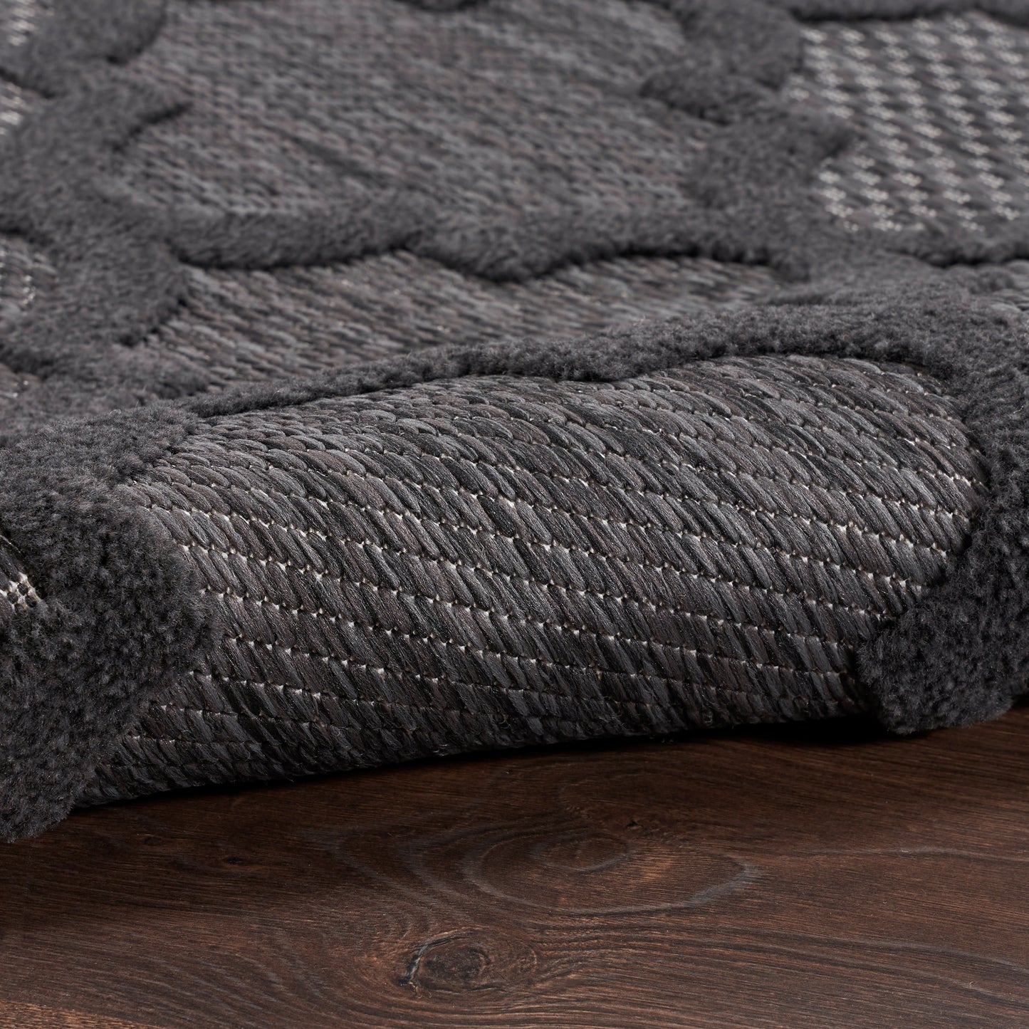 Nourison Easy Care 9' x 12' Charcoal Black Modern Rug