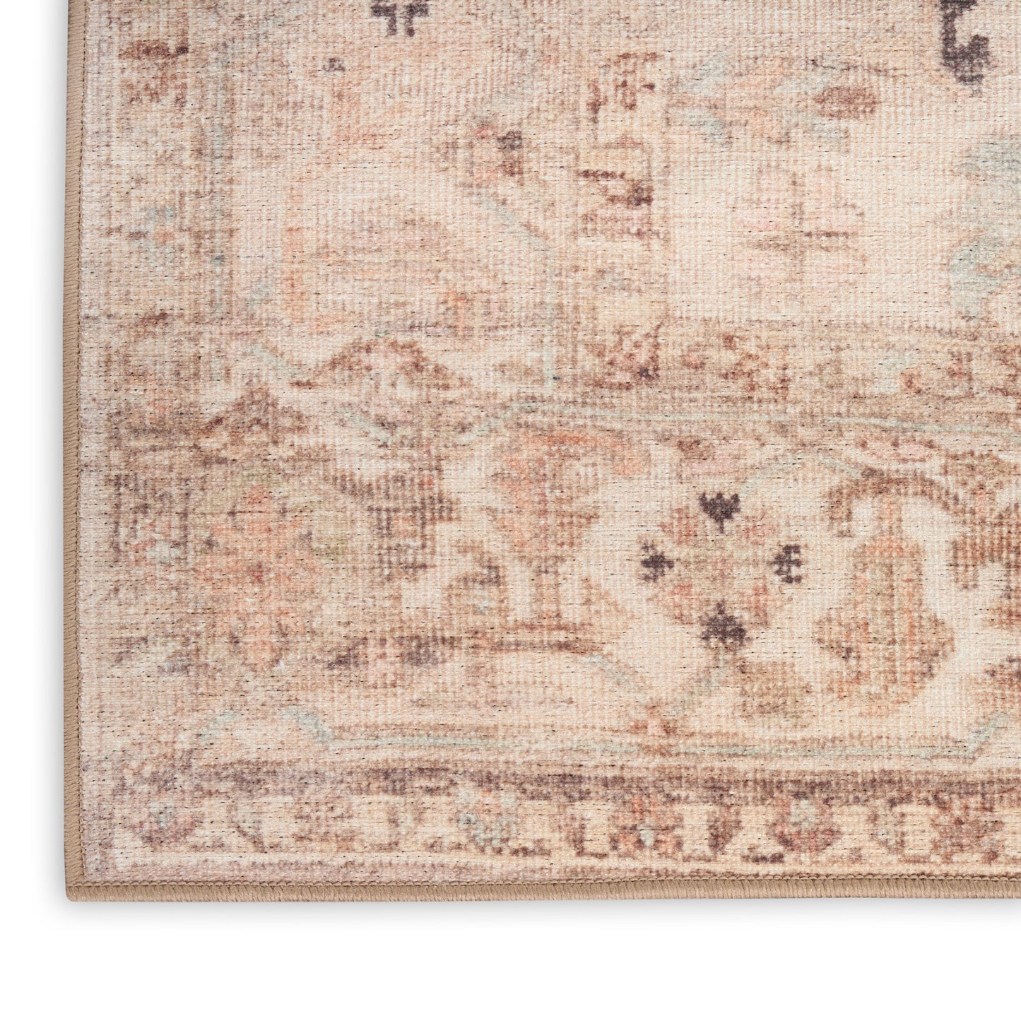Nourison Vintage Washables 9'10" x 13'2" Beige Vintage Indoor Rug