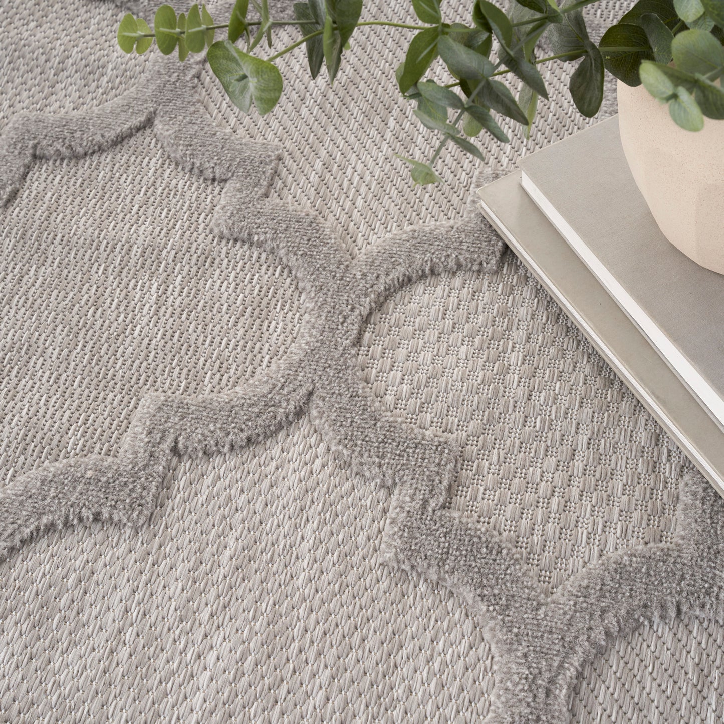 Nourison Easy Care 9' x 12' Silver Grey Modern Rug