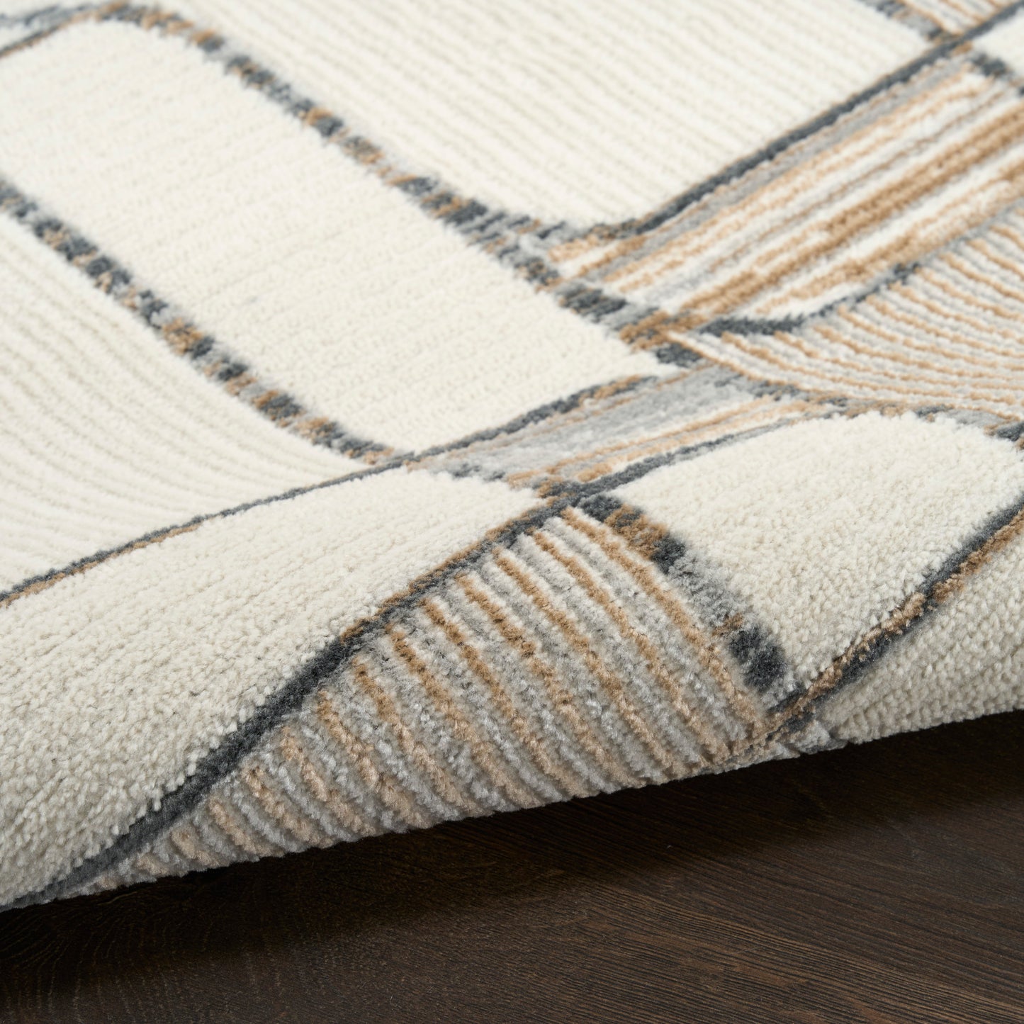 Nourison Nordic 5' x 7' Ivory Multicolor Mid-Century Modern Indoor Rug