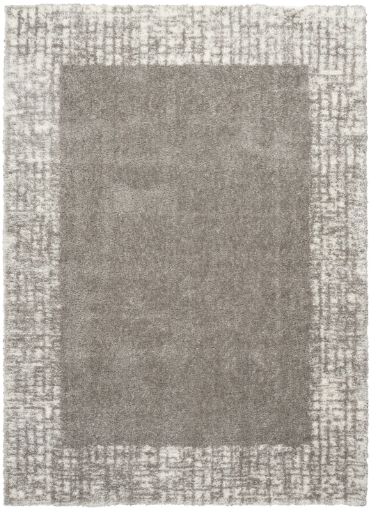Nourison Pacific Shag 5'3" x 7'3" Grey Shag Indoor Rug