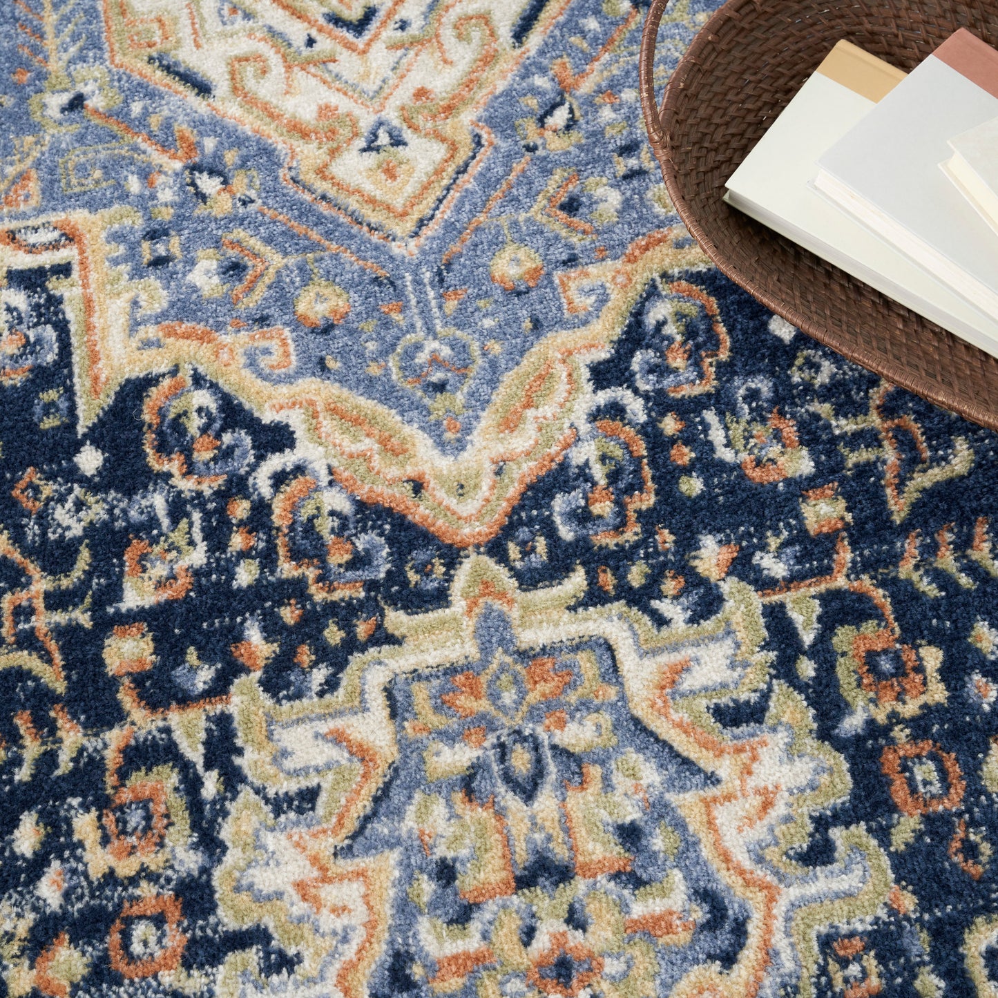 Nourison Nourison Essentials Persian 6' x Round Navy Vintage Rug