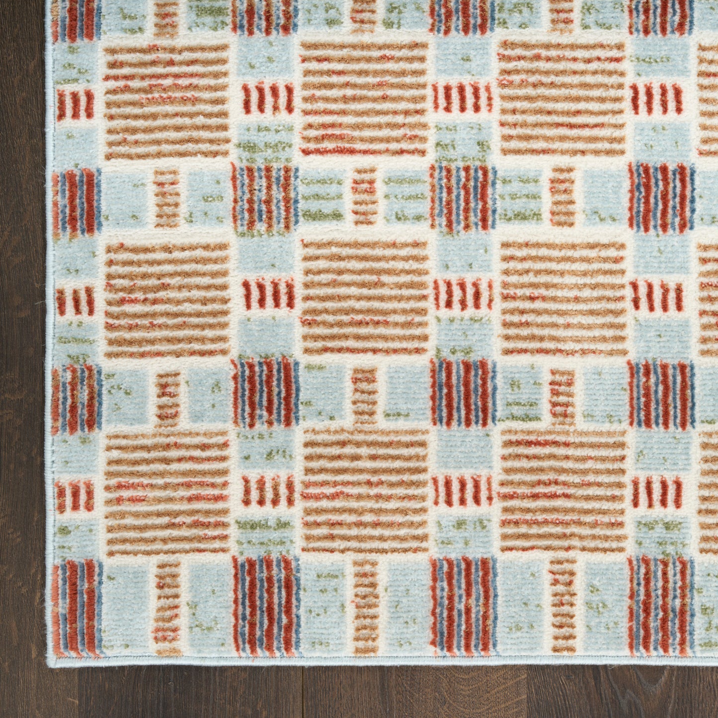 Nourison Nordic 8' x 10' Rust Multicolor Modern Indoor Rug