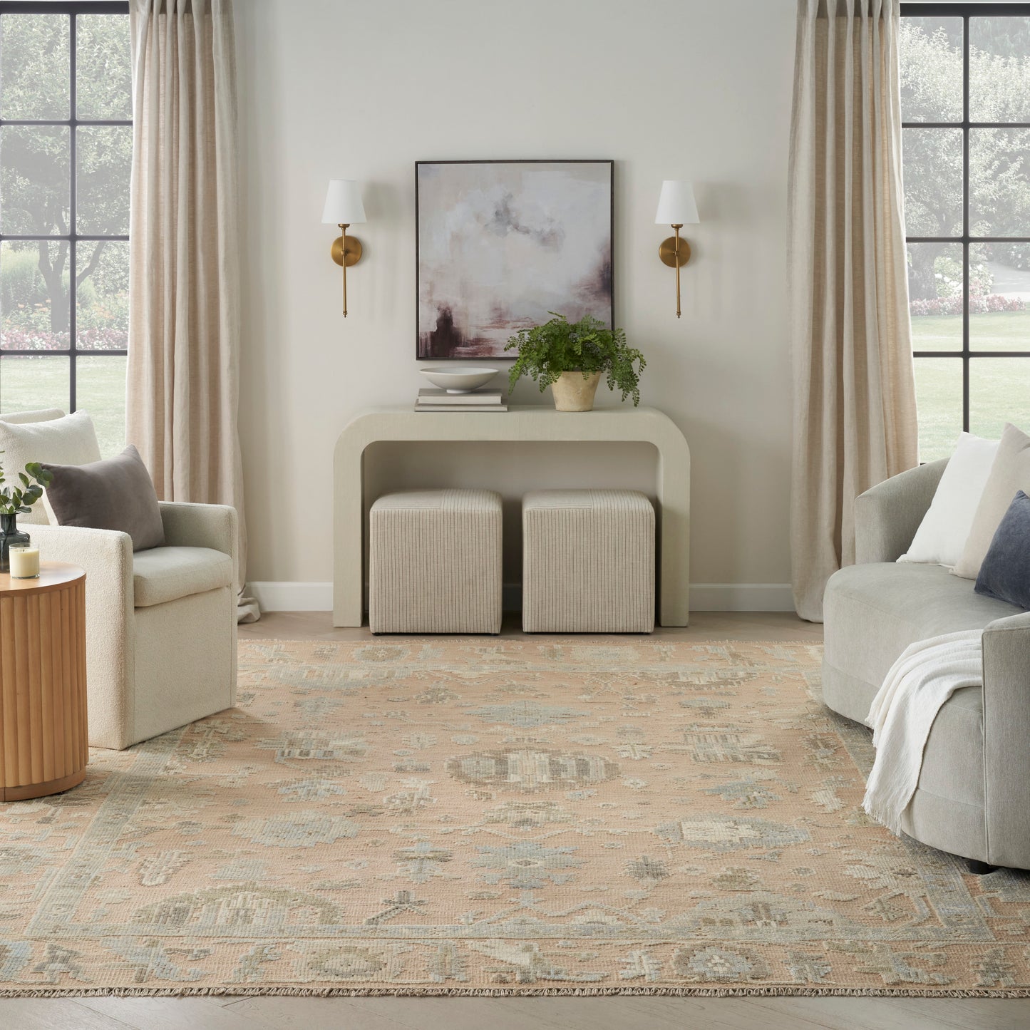 Nourison Whispers 8' x 10' Dusty Mauve Vintage Indoor Rug