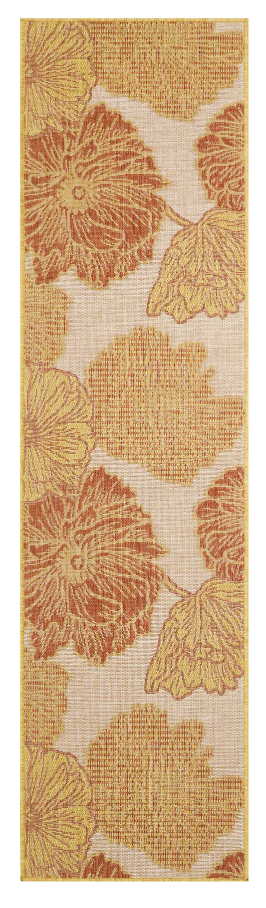 Nourison Garden Oasis 2' x 6' Coral Tropical Rug