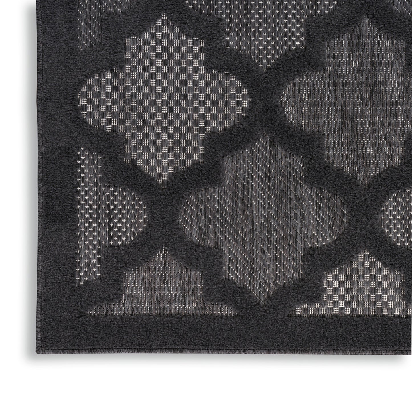 Nourison Easy Care 9' x 12' Charcoal Black Modern Rug