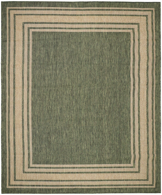 Nourison Horizon Indoor/Outdoor 10' x 14' Green Modern Rug
