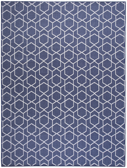 Nourison Horizon Indoor/Outdoor 9' x 12' Navy Modern Rug