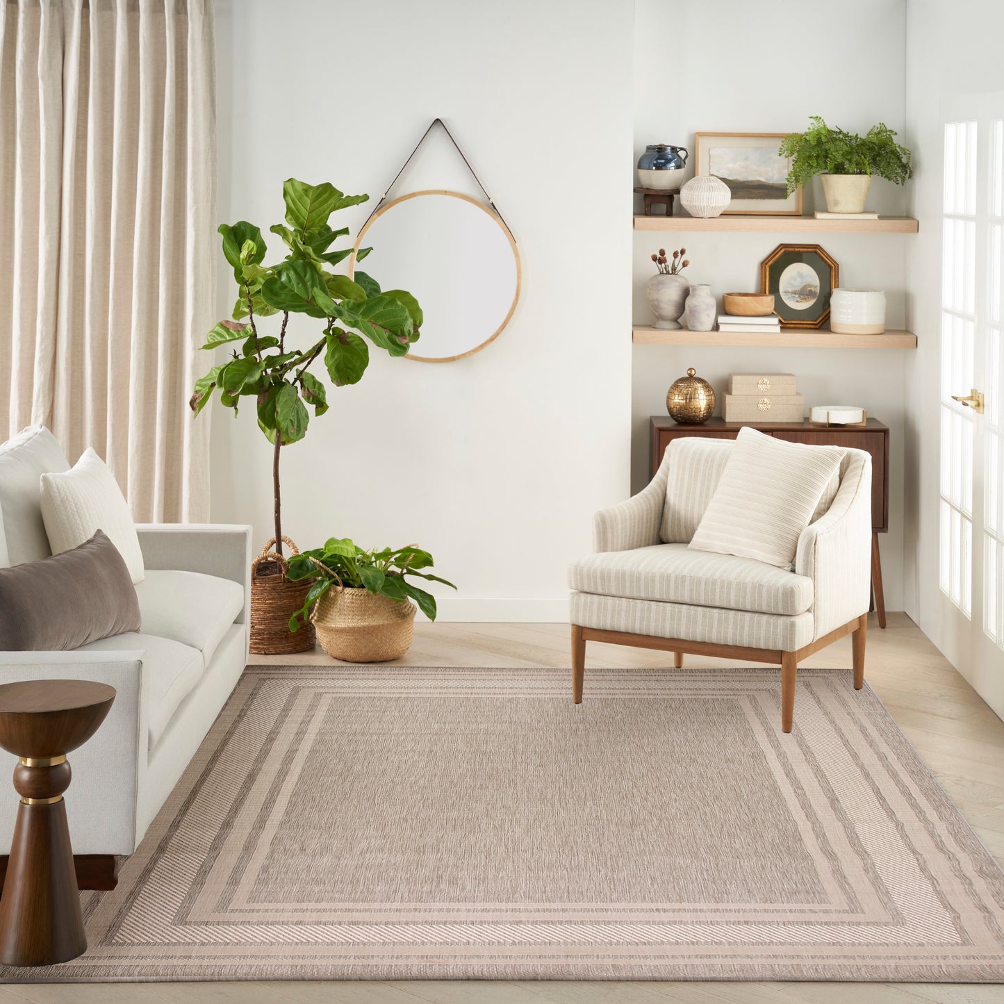 Nourison Horizon Indoor/Outdoor 9' x 12' Grey Modern Rug