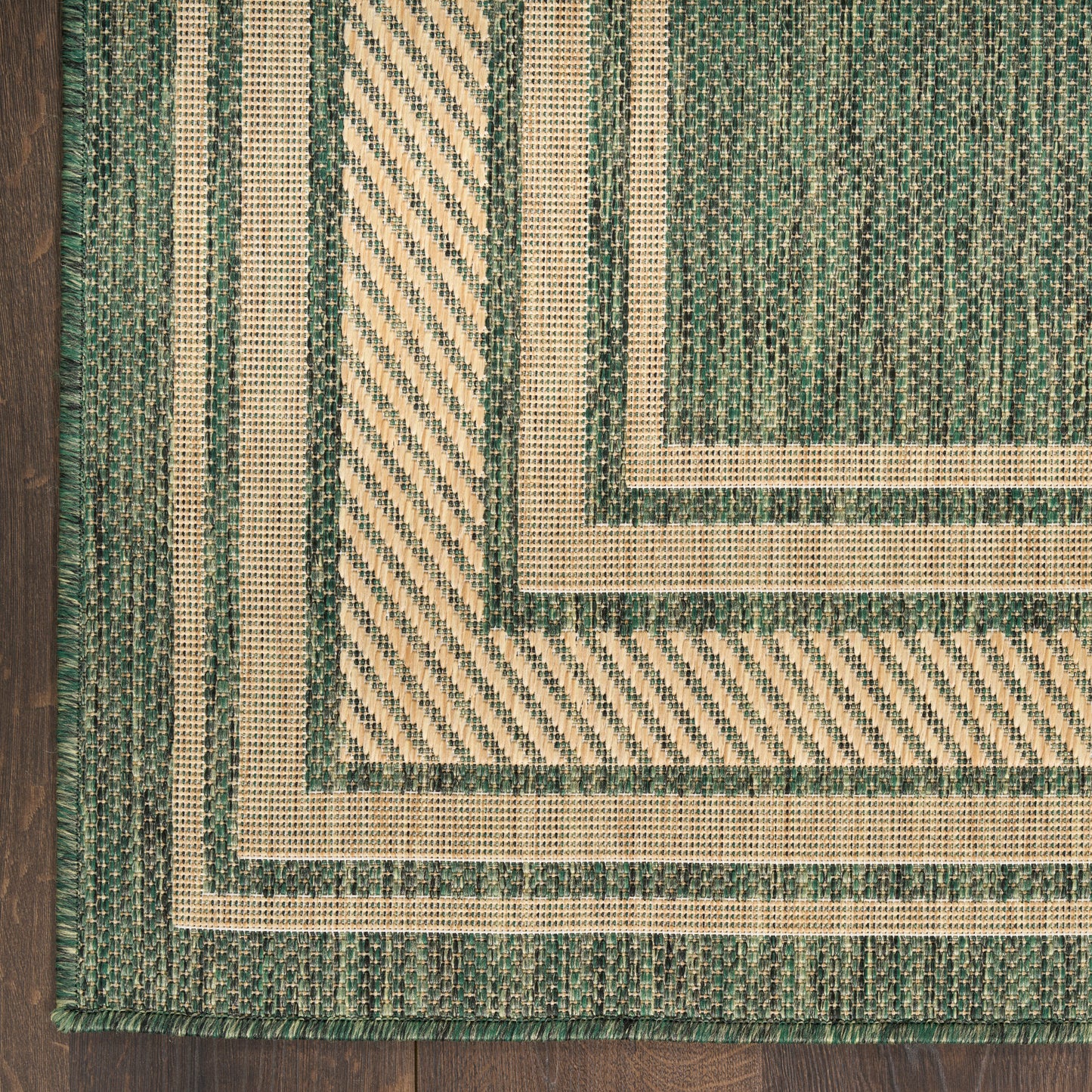 Nourison Horizon Indoor/Outdoor 10' x 14' Green Modern Rug