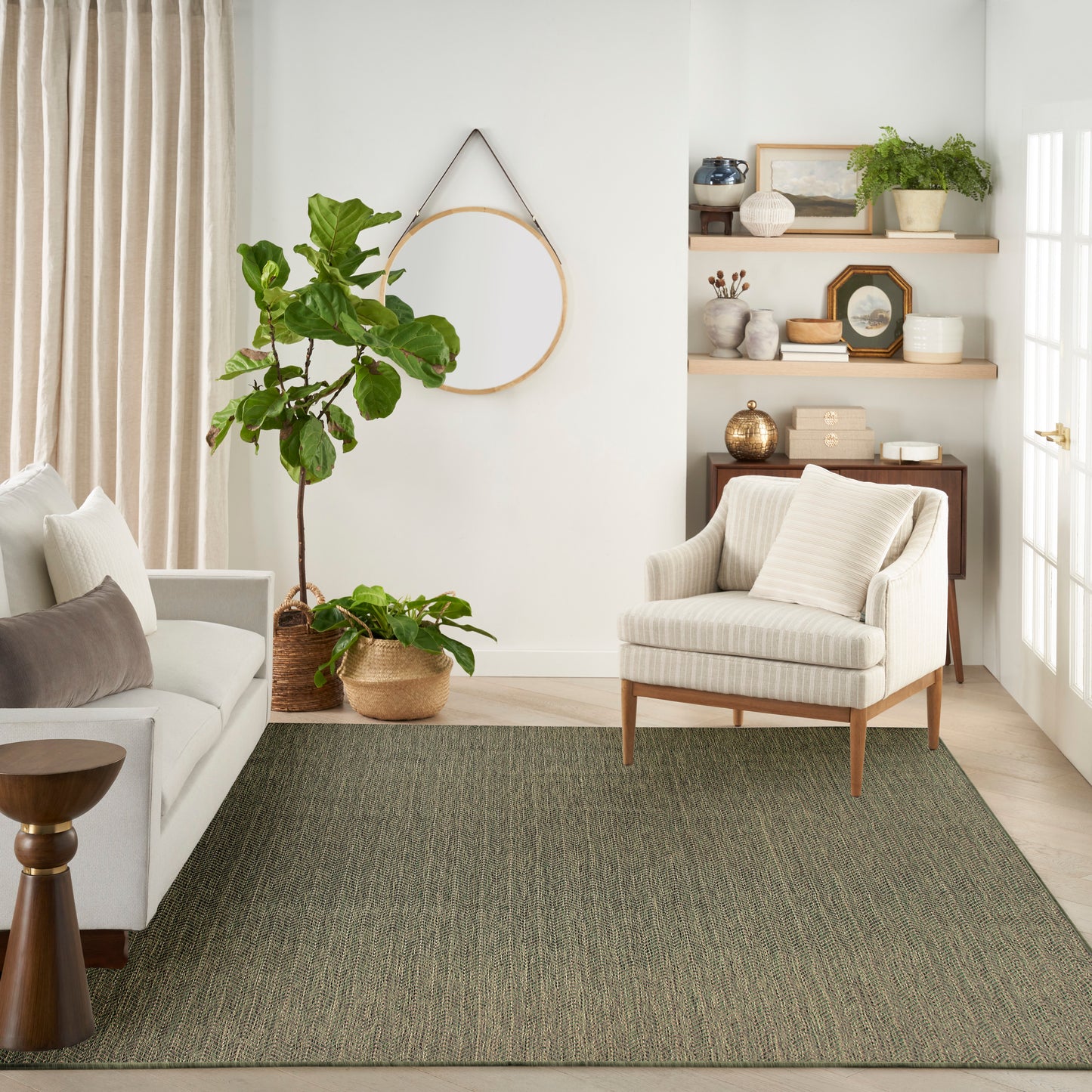 Nourison Horizon Indoor/Outdoor 9' x 12' Green Modern Rug