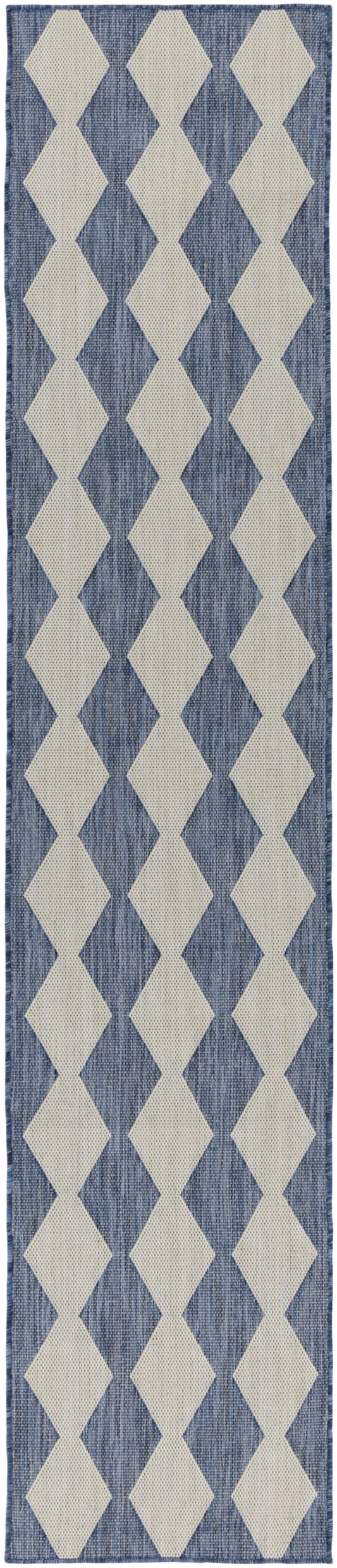 Nourison Positano 2'2" x 10' Navy Blue Modern Rug