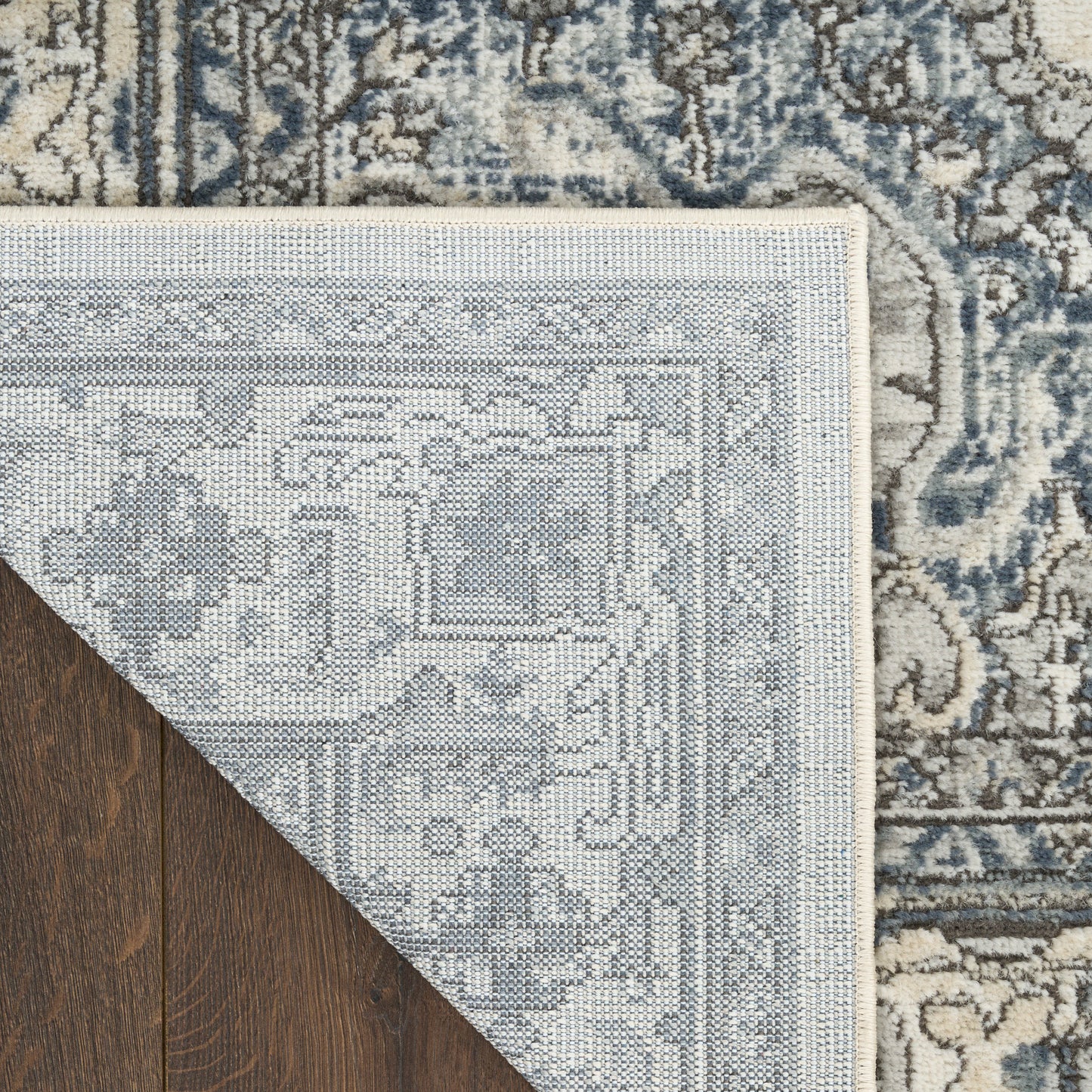 Nourison Quarry 5'3" x 7'3" Ivory Navy Vintage Indoor Rug