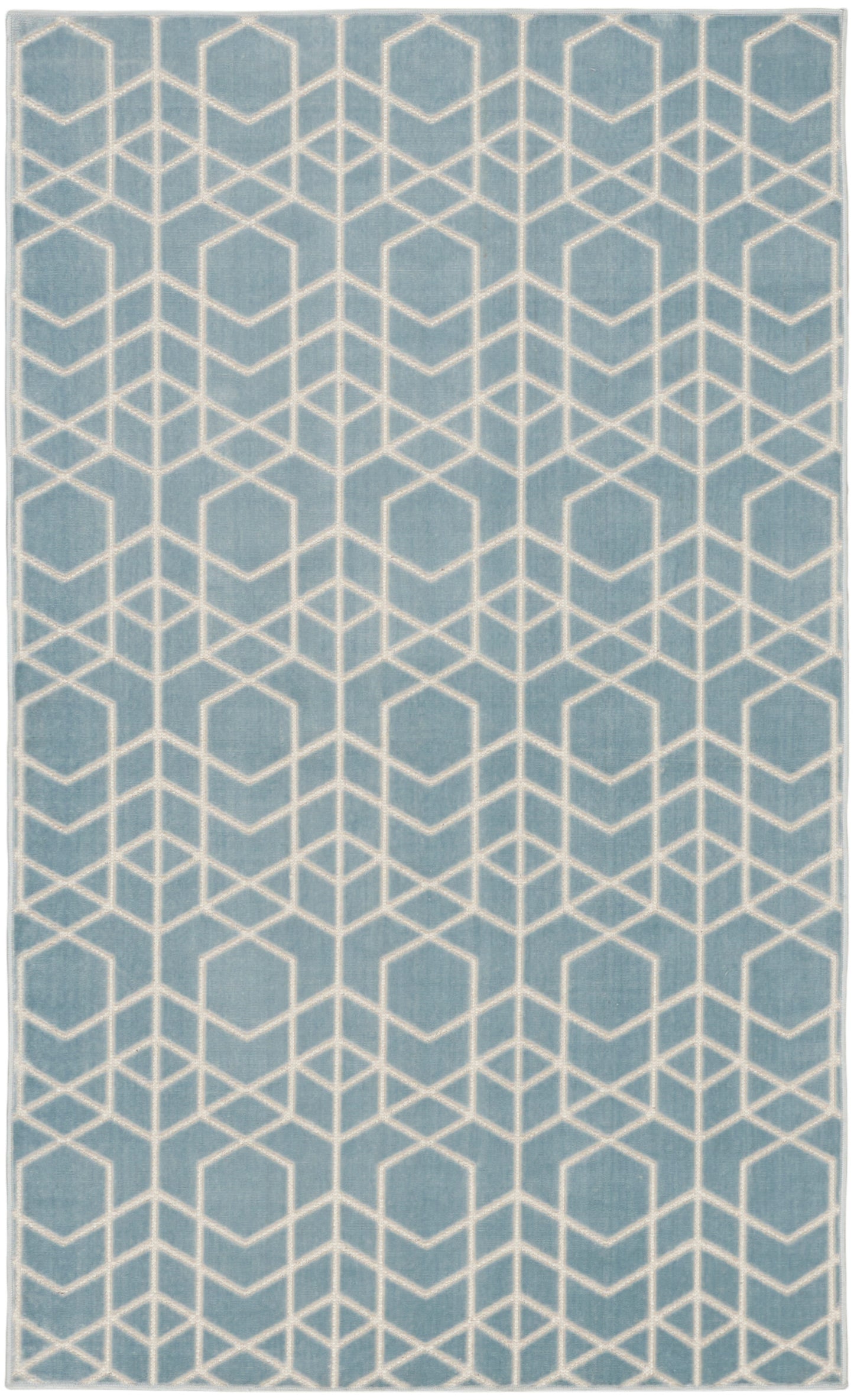 Nourison Washable Charm 2' x 3' Blue Ivory Modern Indoor Rug