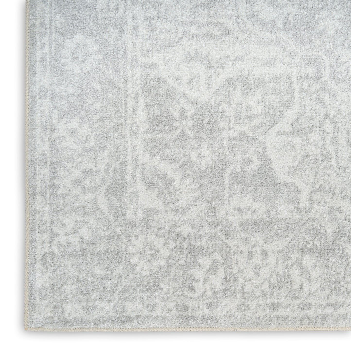 Nourison Astra Machine Washable 7'10" x 10' Grey Vintage Indoor Rug