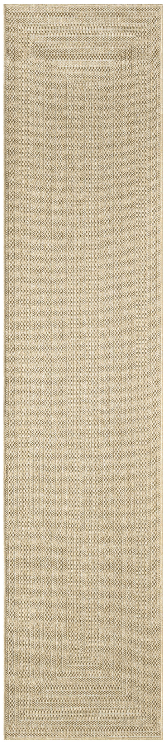 Nourison Tulum 2' x 6' Taupe Ivory Outdoor Rug