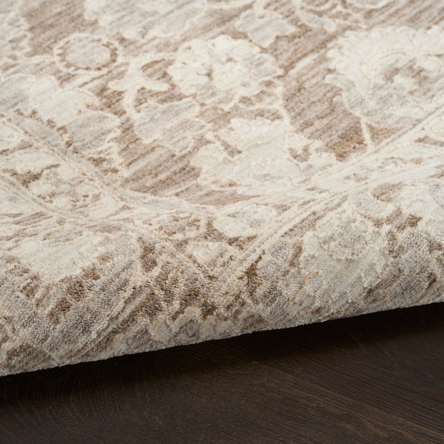 Nourison Shadows 2'2" x 10' Ivory Mocha Vintage Indoor Rug