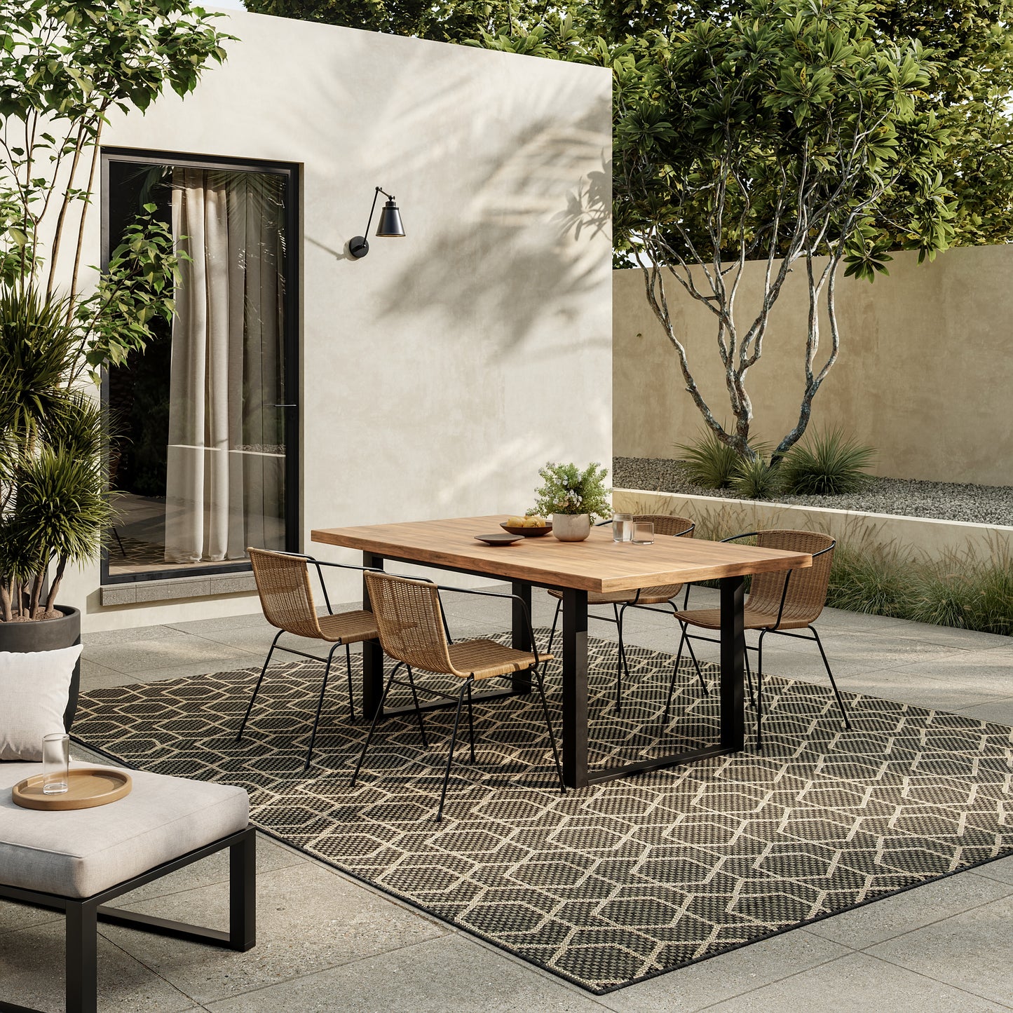 Nourison Horizon Indoor/Outdoor 8' x 10' Charcoal Modern Rug