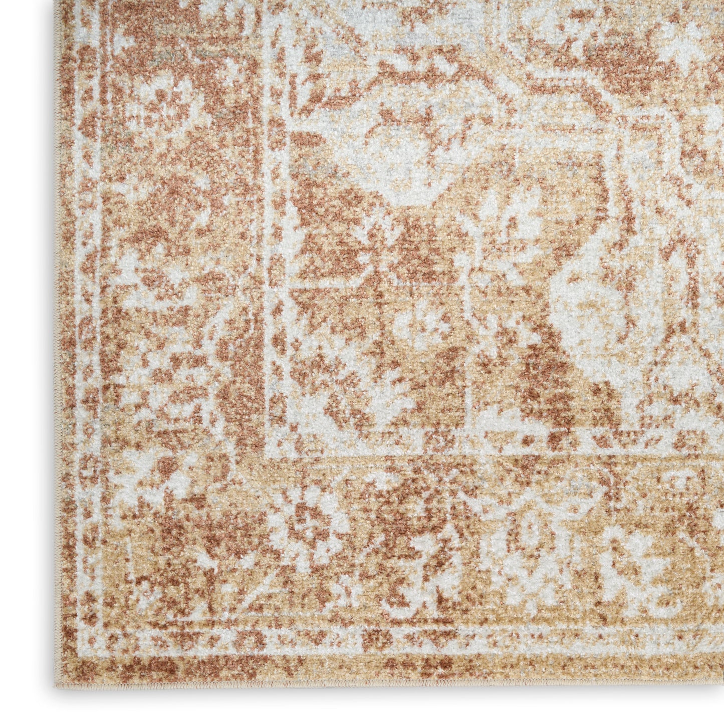 Nourison Astra Machine Washable 9' x 12' Rust Vintage Indoor Rug