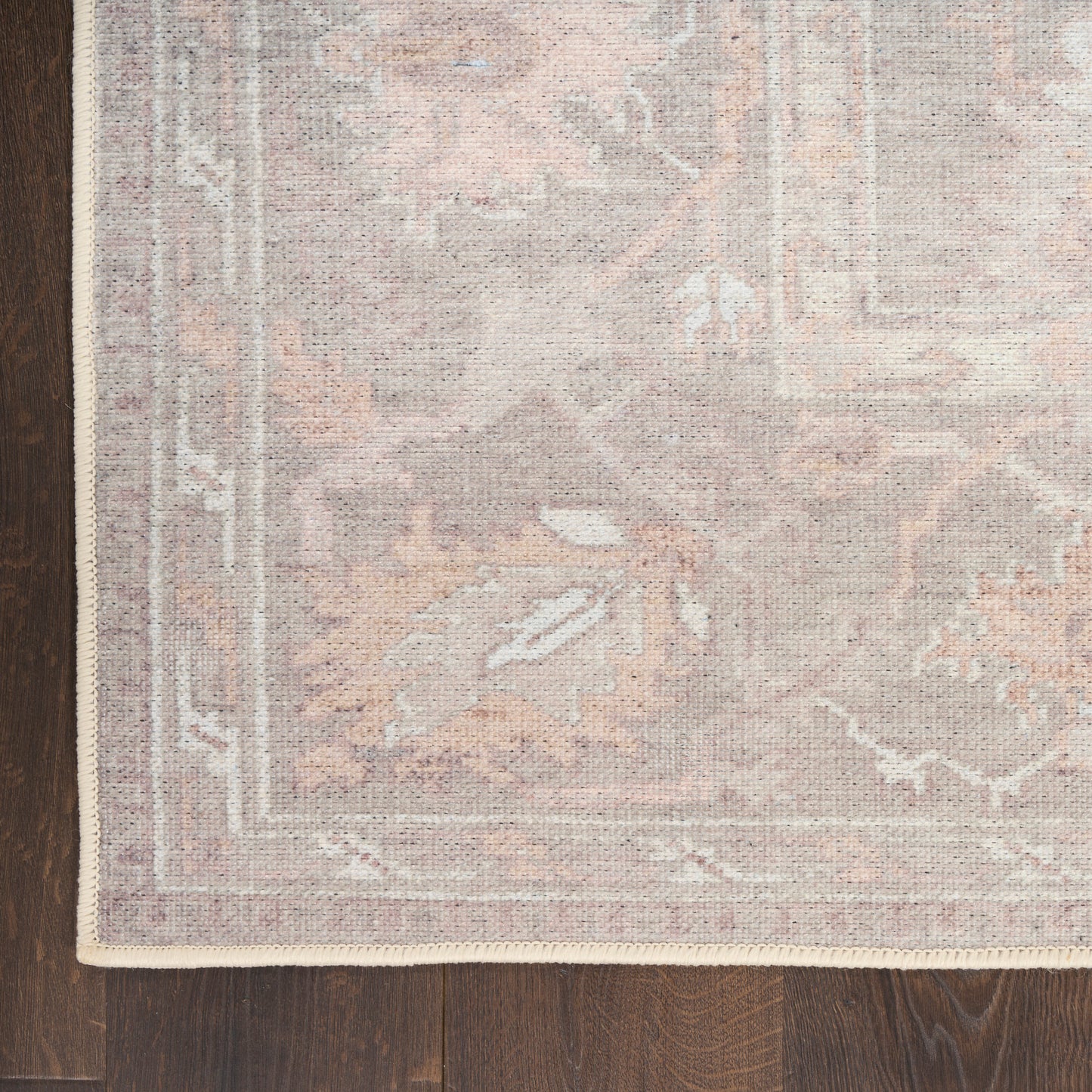 Nourison Vintage Washables 2' x 6' Grey Vintage Indoor Rug