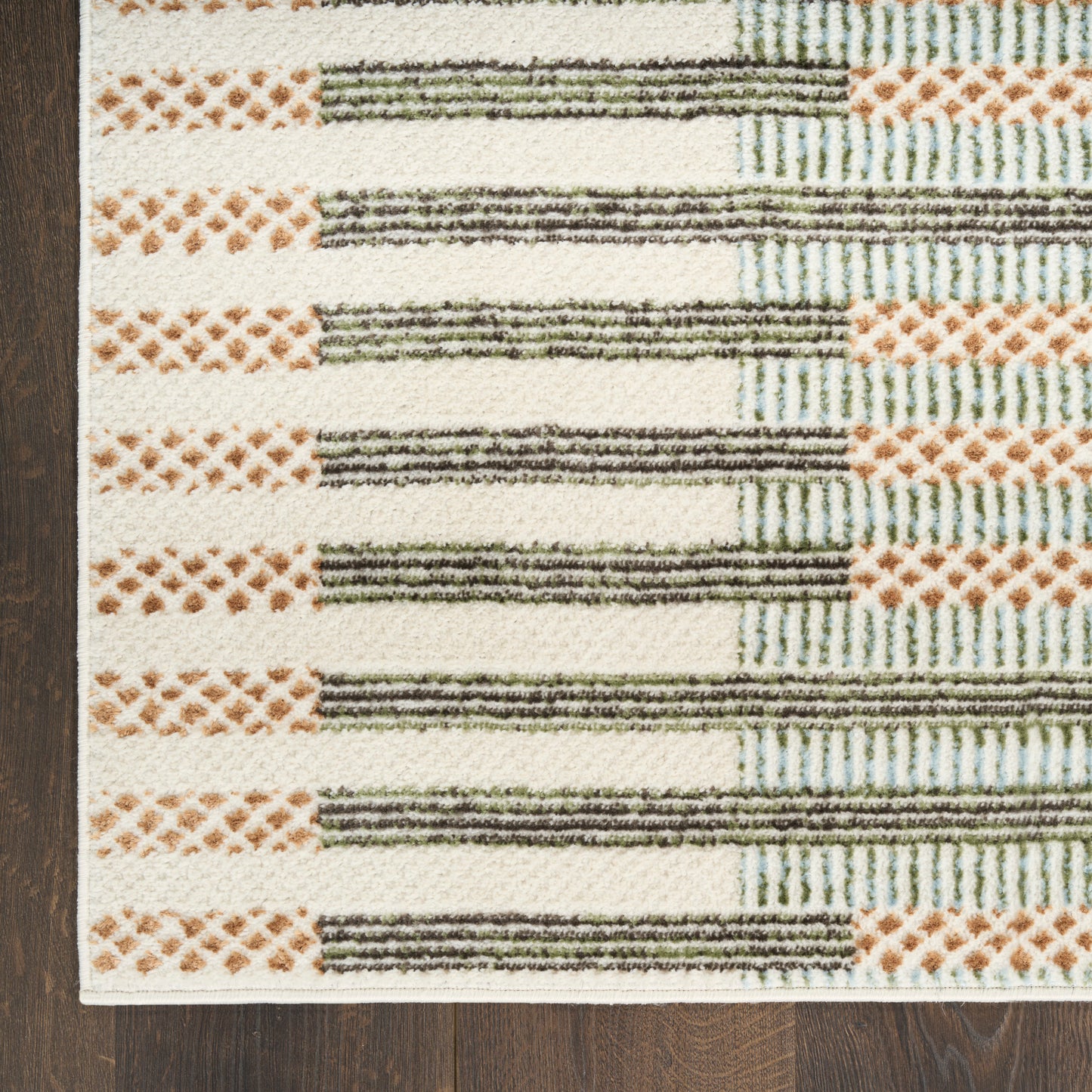 Nourison Nordic 4' x 6' Ivory Multicolor Modern Indoor Rug