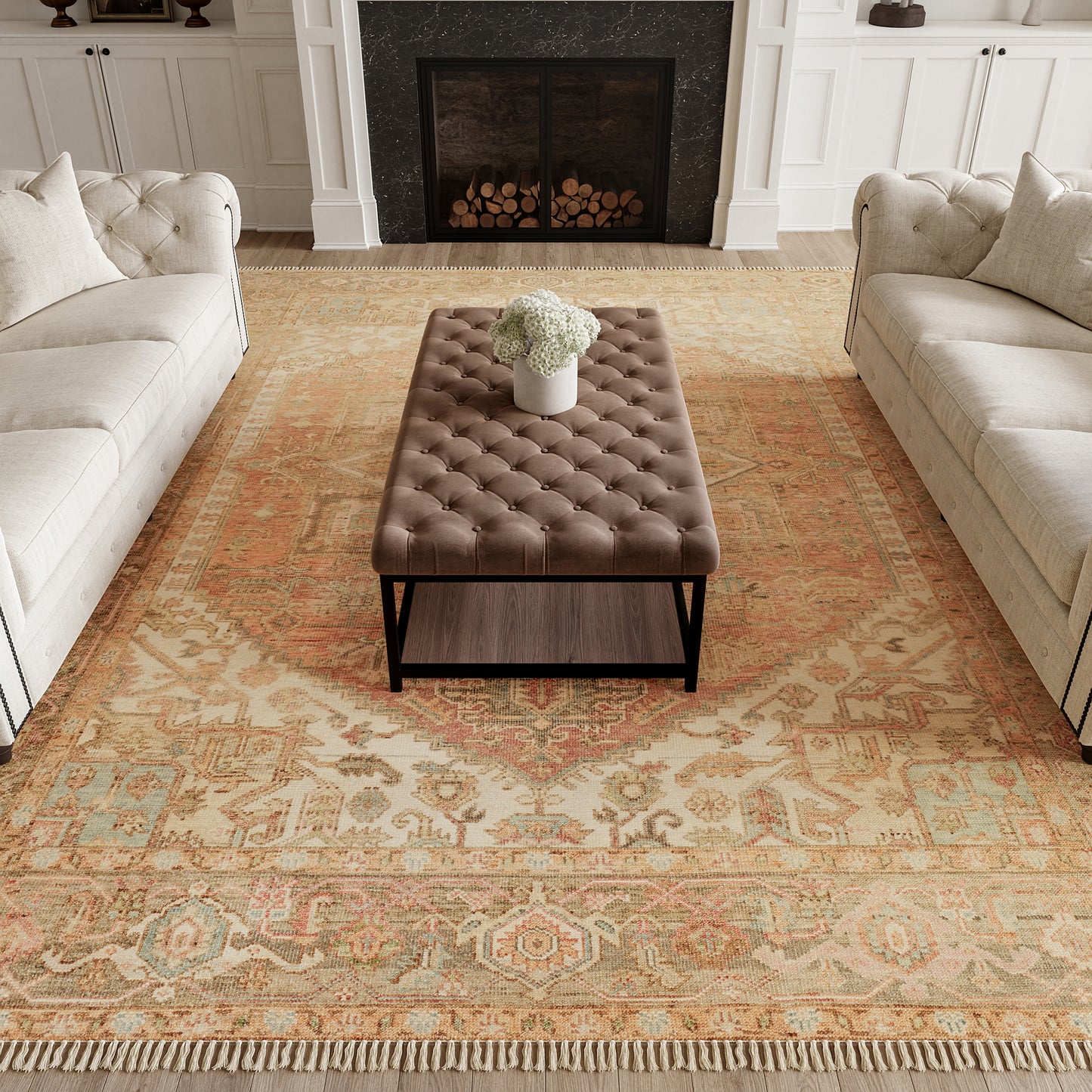 Nourison Heritage Vine 12' x 15' Rust Vintage Indoor Rug