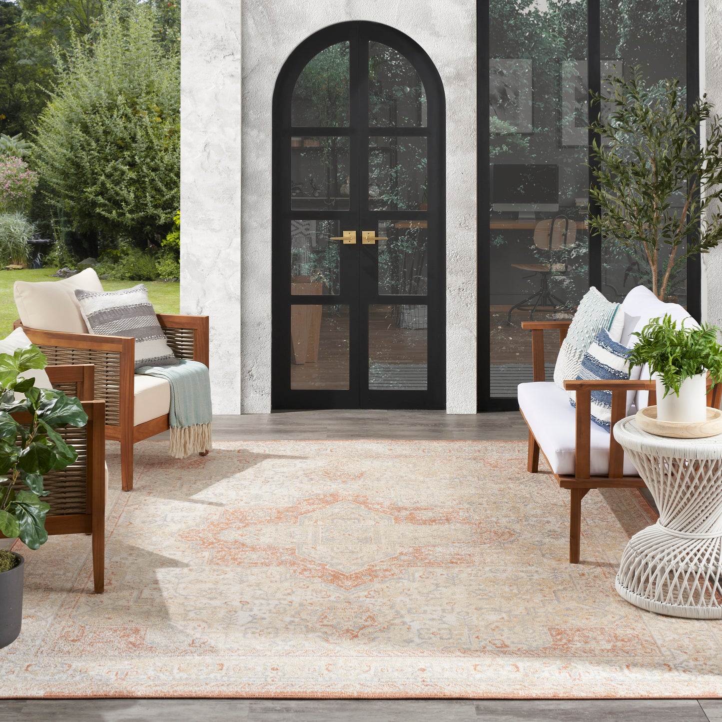 Nourison Nourison Essentials Persian 10' x 14' Beige Rust Vintage Rug