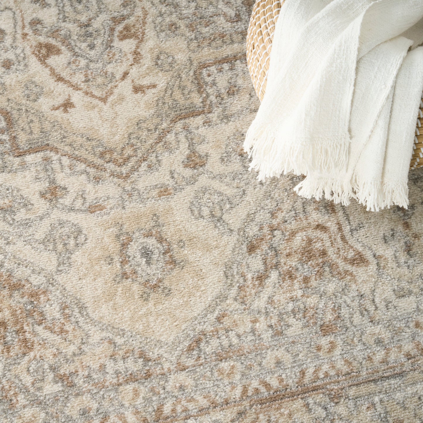 Nourison Quarry 7'10" x 9'10" Beige Vintage Indoor Rug