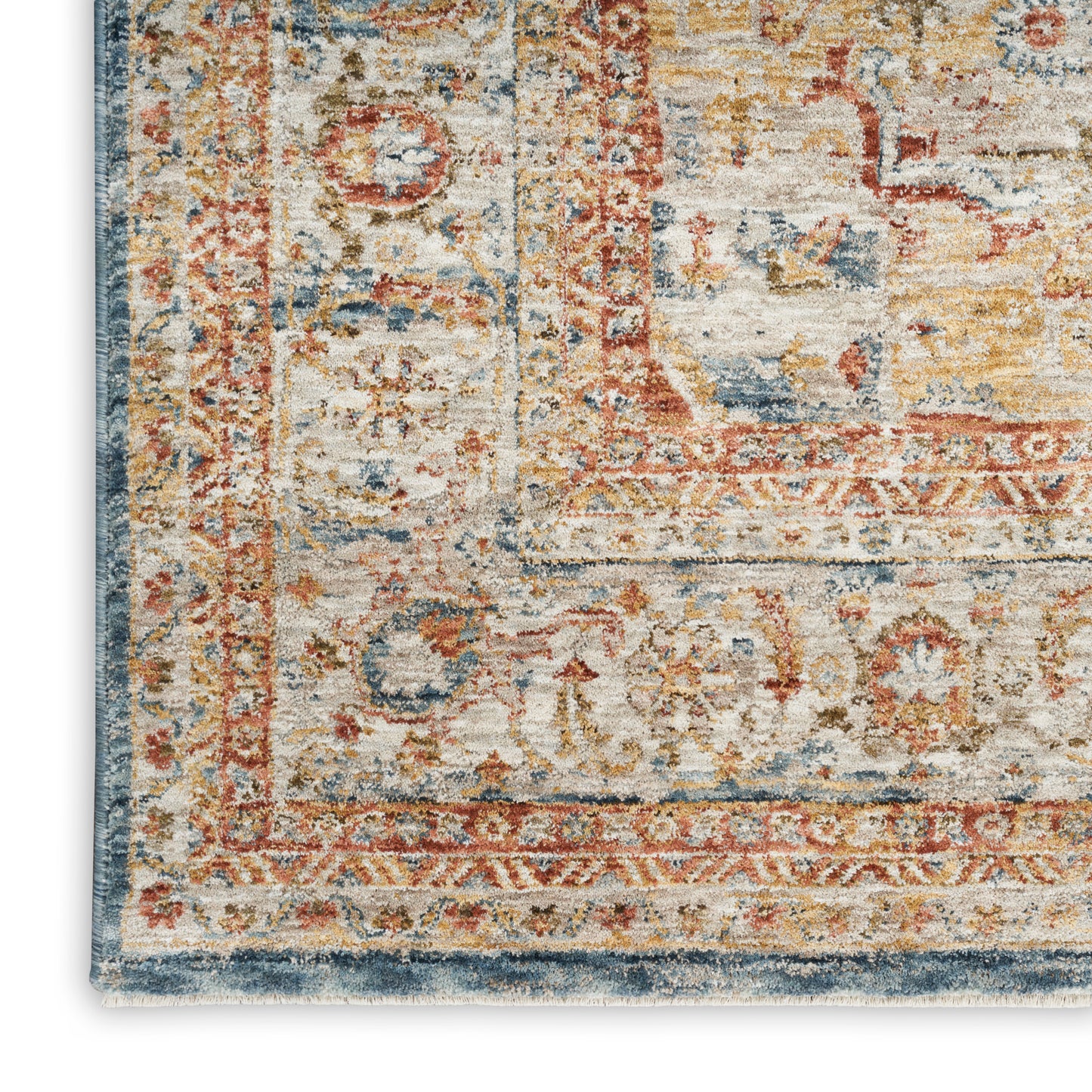 Nourison Sahar 2'3" x 10'2" Ivory Blue Vintage Indoor Rug