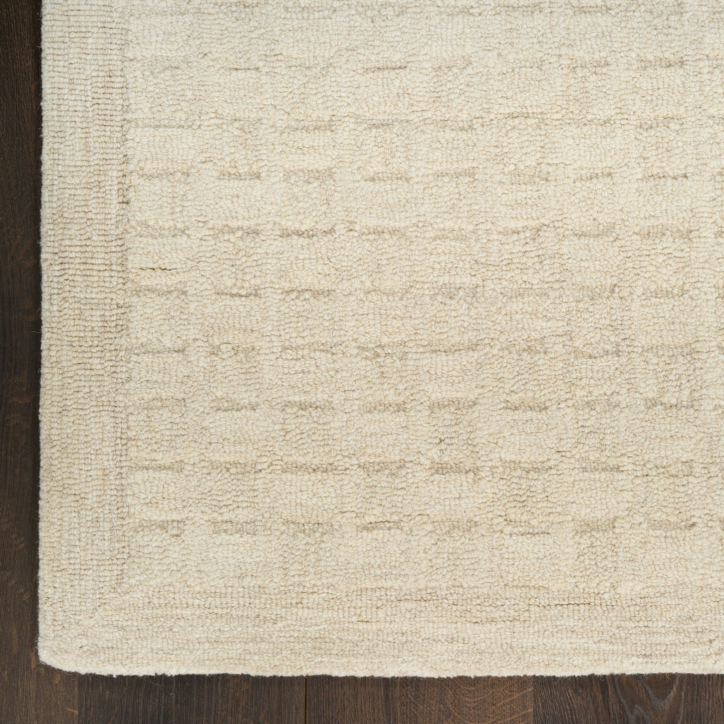 DKNY Pure Grids 3'9" x 5'9" Ivory Beige Contemporary Indoor Rug