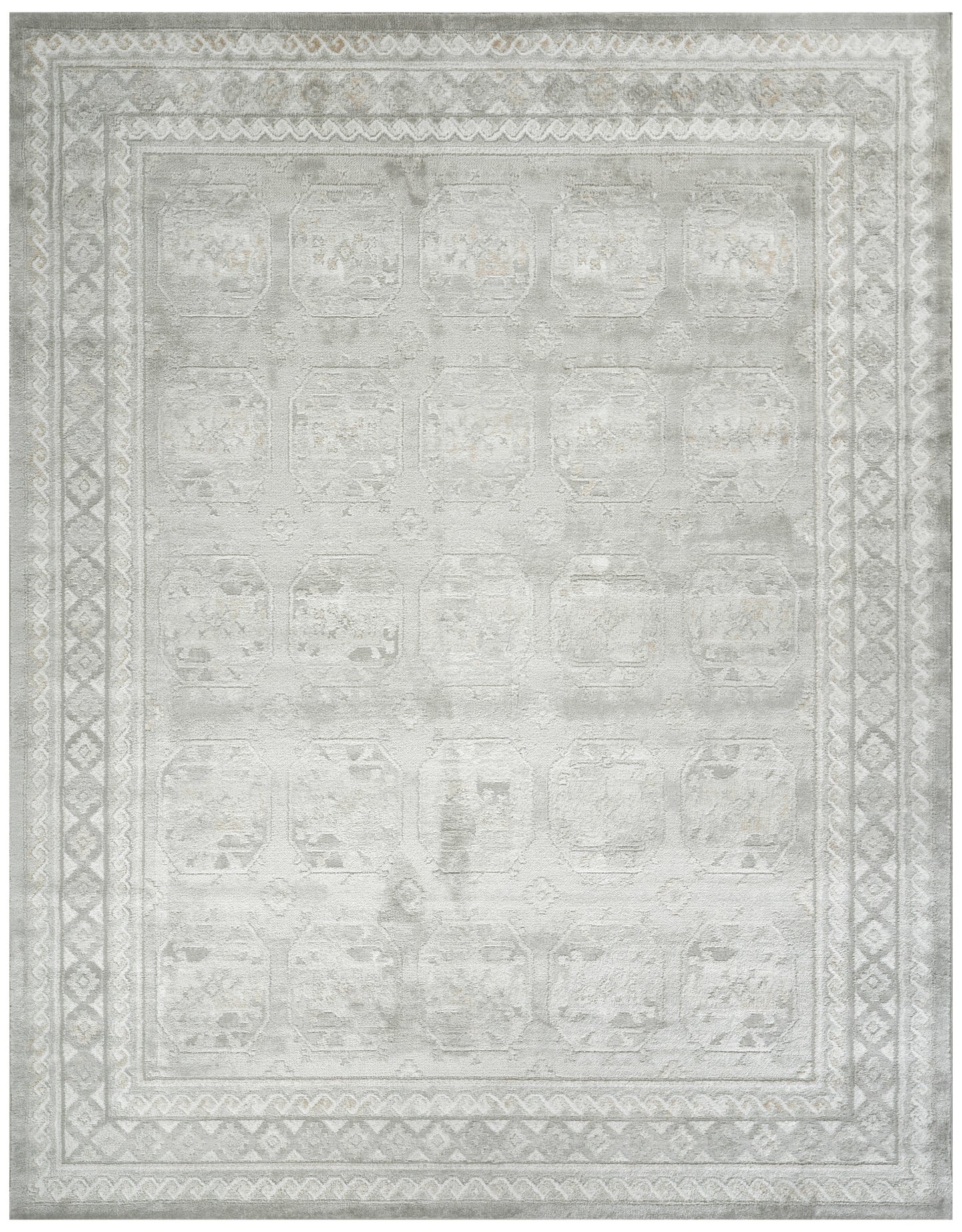 Nourison Dekor 7'10" x 9'10" Grey Vintage Indoor Rug