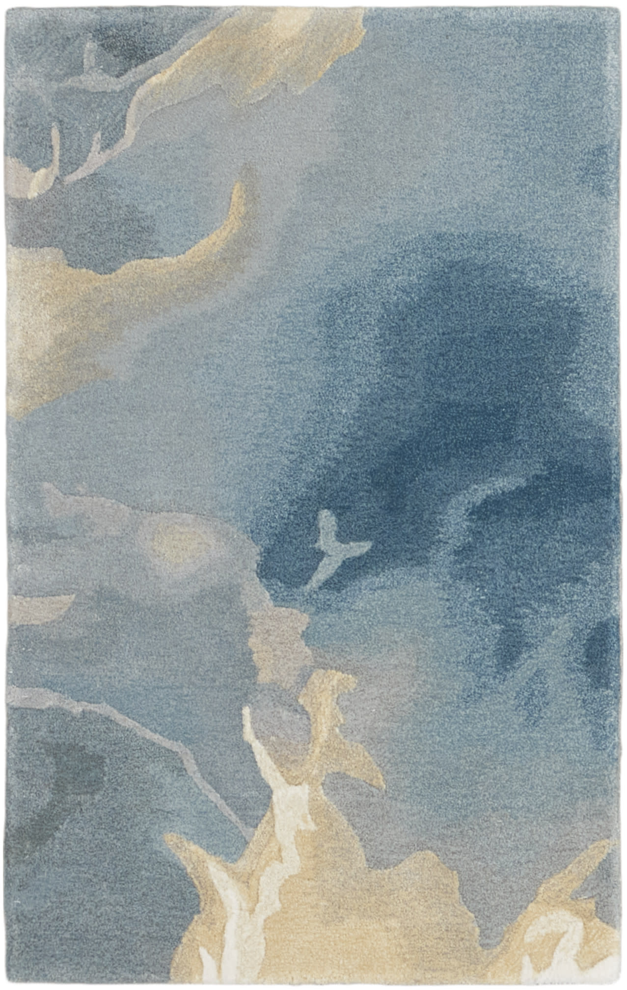 Nourison Prismatic 2' x 3' Blue Multicolor Modern Indoor Rug