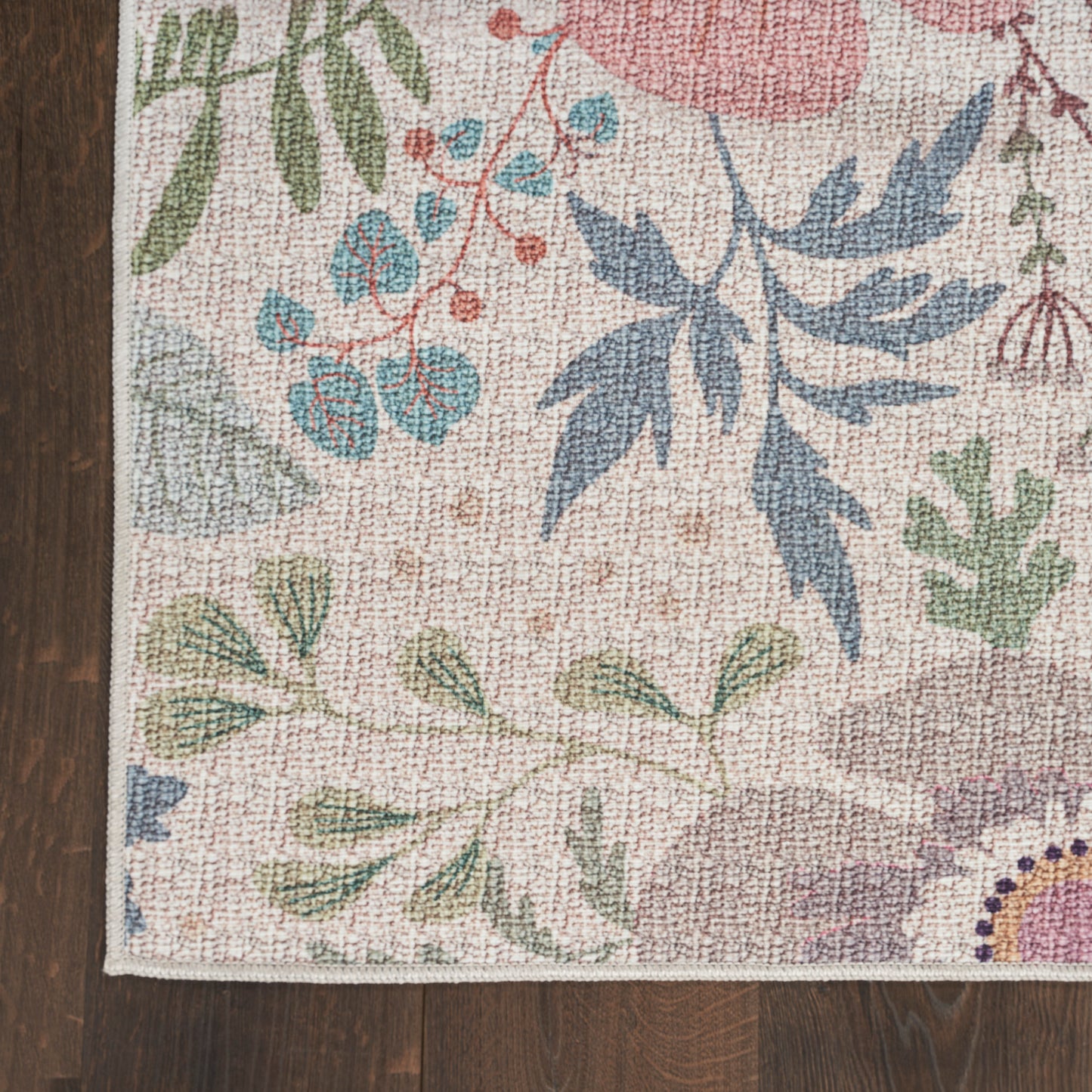Nourison Nourison Washables 4' x 6' Cream Multicolor Farmhouse Indoor Rug
