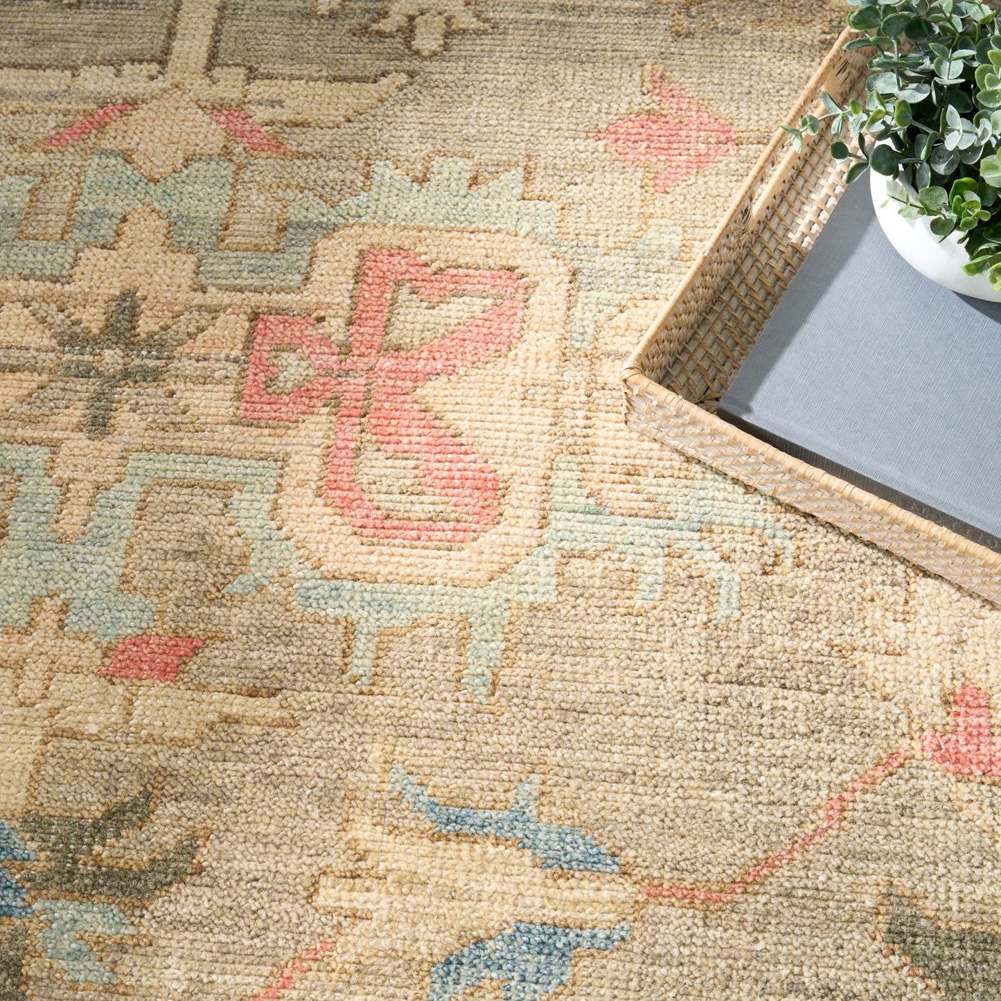 Nourison Heritage Vine 8' x 10' Charcoal Vintage Indoor Rug