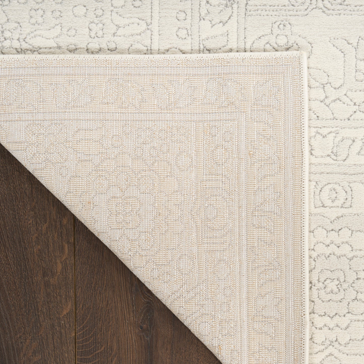 Nourison Grace 7'10" x 9'10" Ivory Light Grey Vintage Indoor Rug