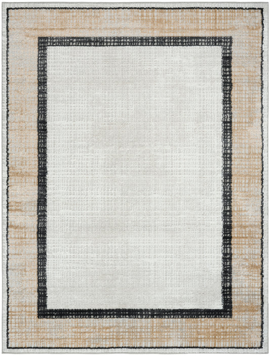 Nourison Dekor 4' x 6' Grey Charcoal Modern Indoor Rug