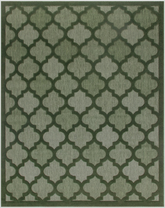 Nourison Easy Care 10' x 14' Green Modern Rug