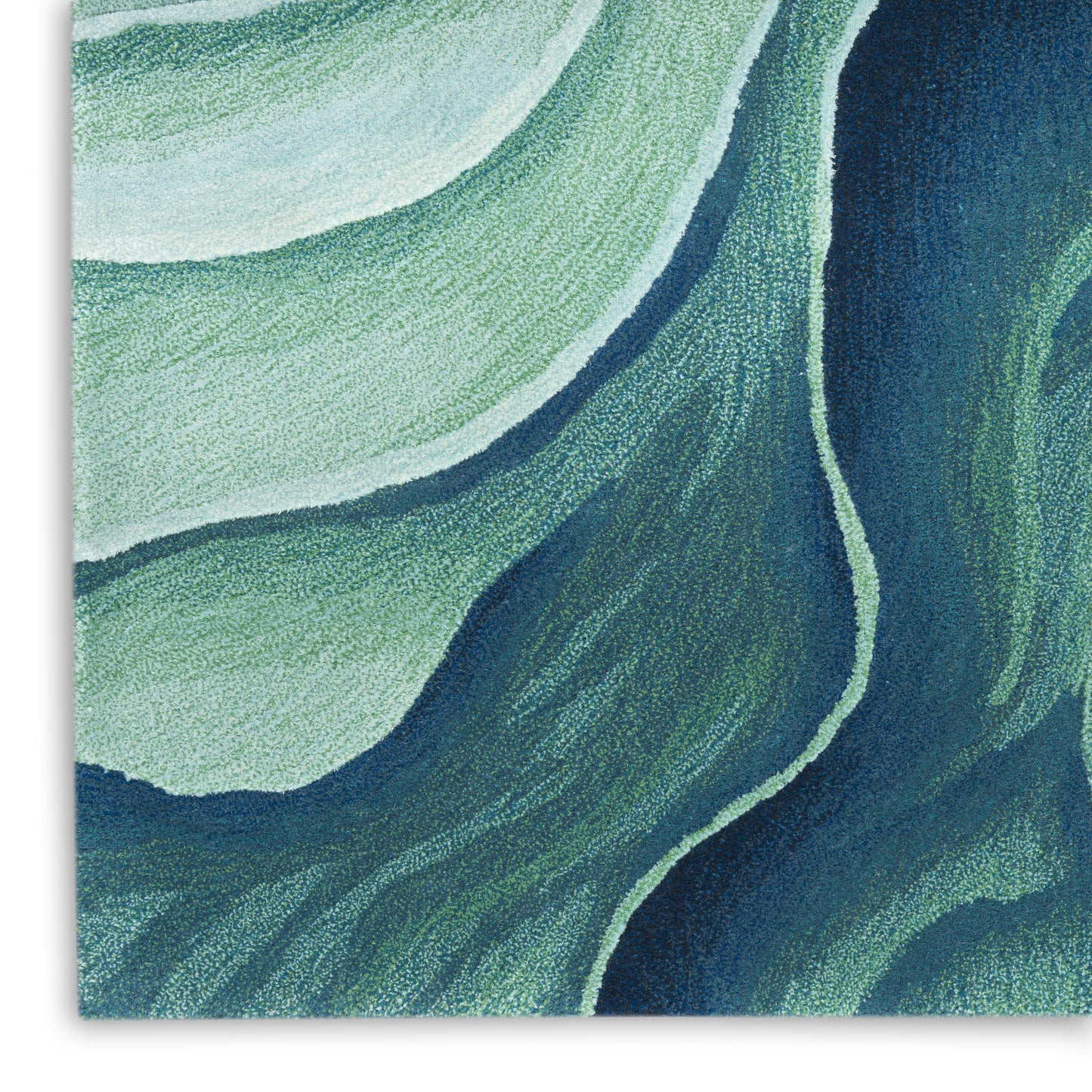 Nourison Prismatic 3'9" x 5'9" Silver Green Modern Indoor Rug