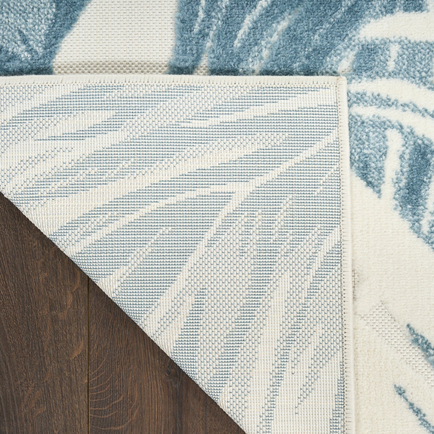 Nourison Aloha 5'3" x 7'5" Ivory Blue Modern Rug