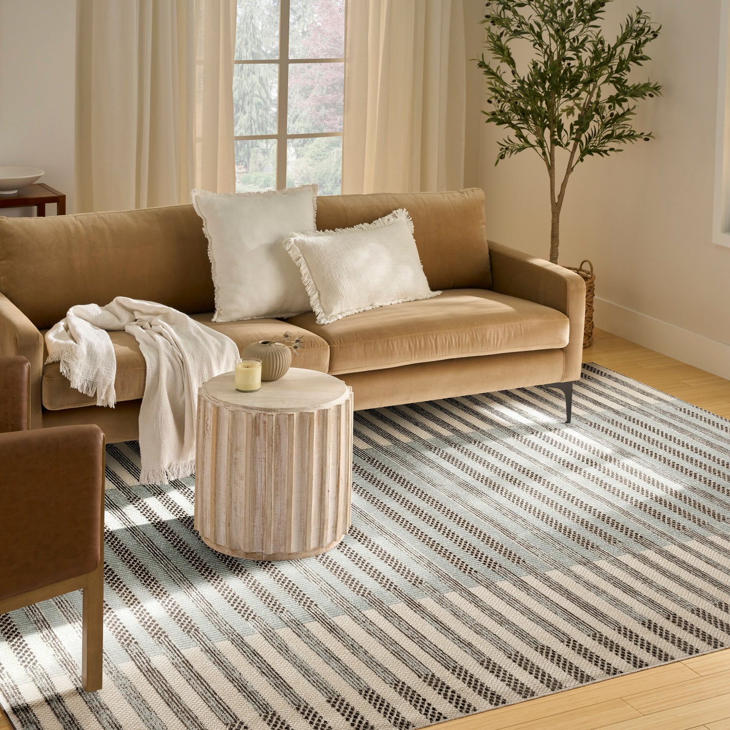 Nourison Nordic 8' x 10' Ivory Blue Modern Indoor Rug