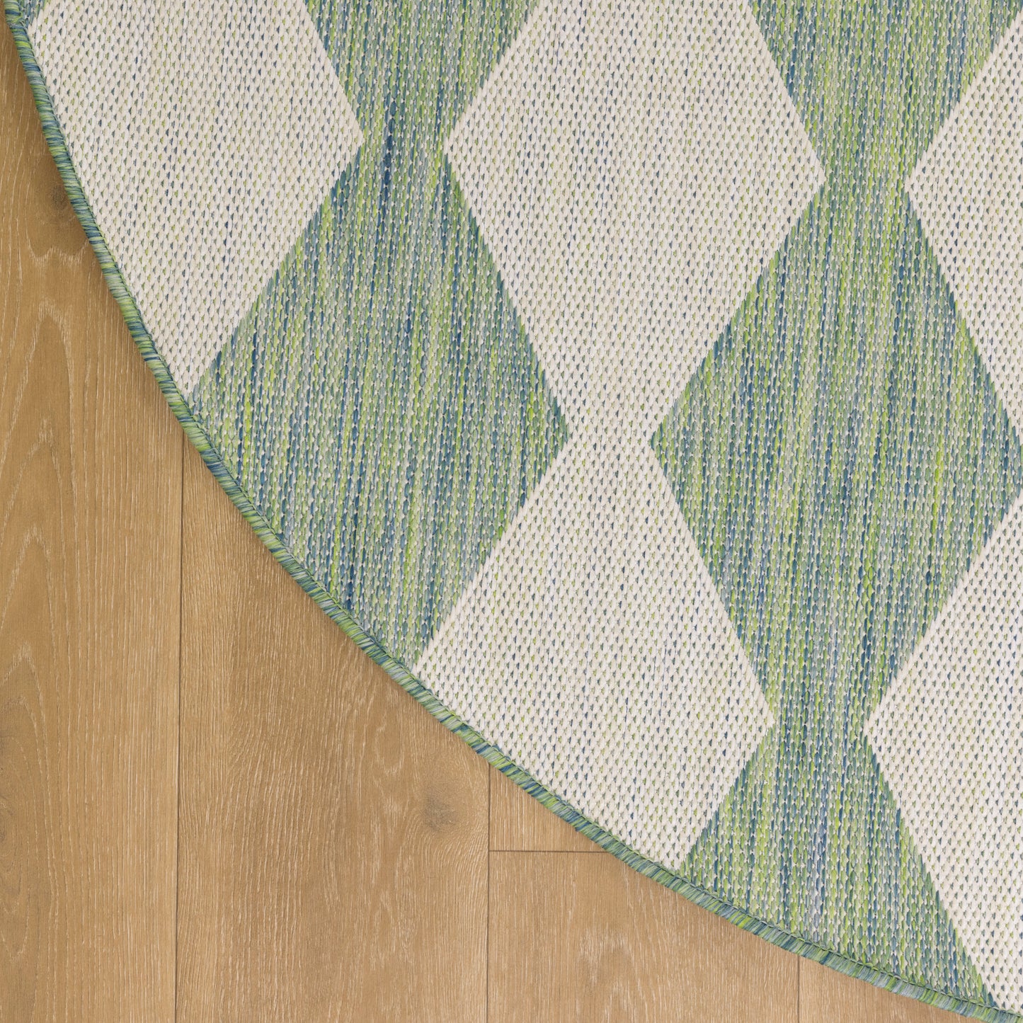Nourison Positano 6' x Round Blue Green Modern Rug