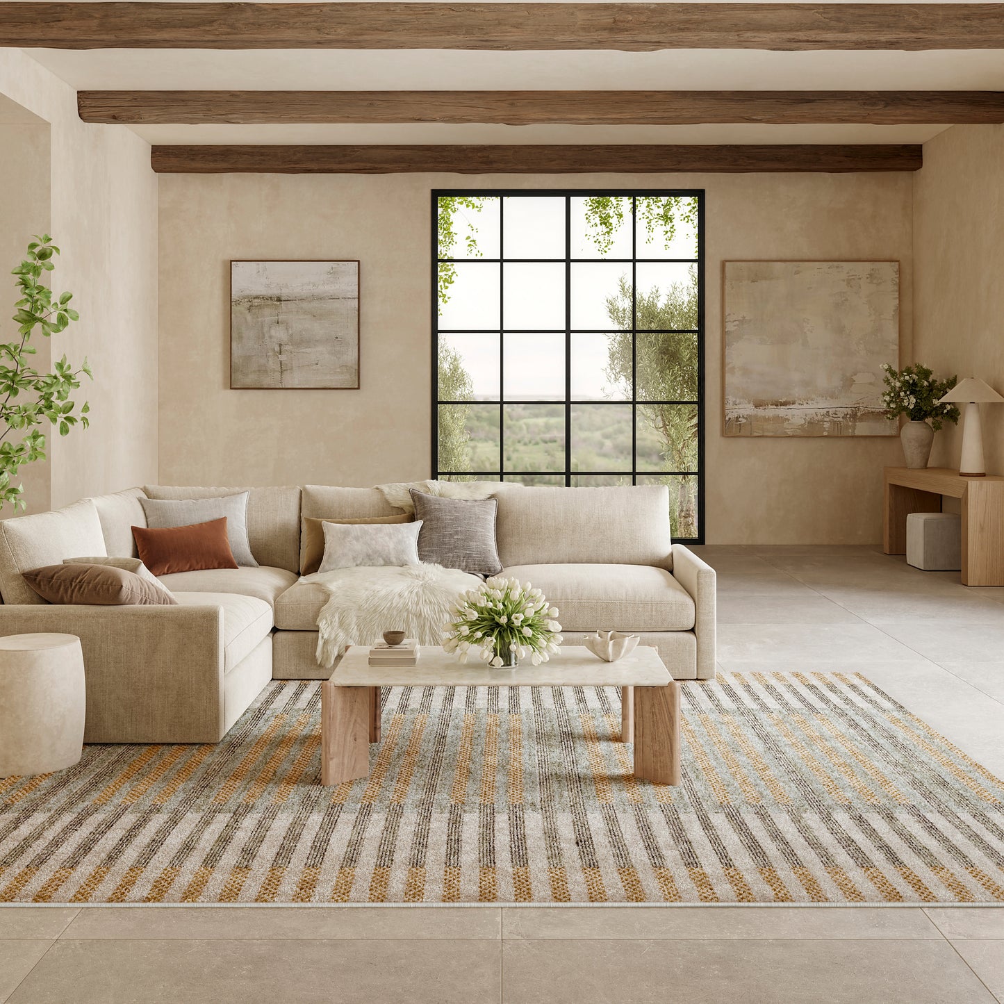 Nourison Nordic 8' x 10' Ivory Multicolor Modern Indoor Rug