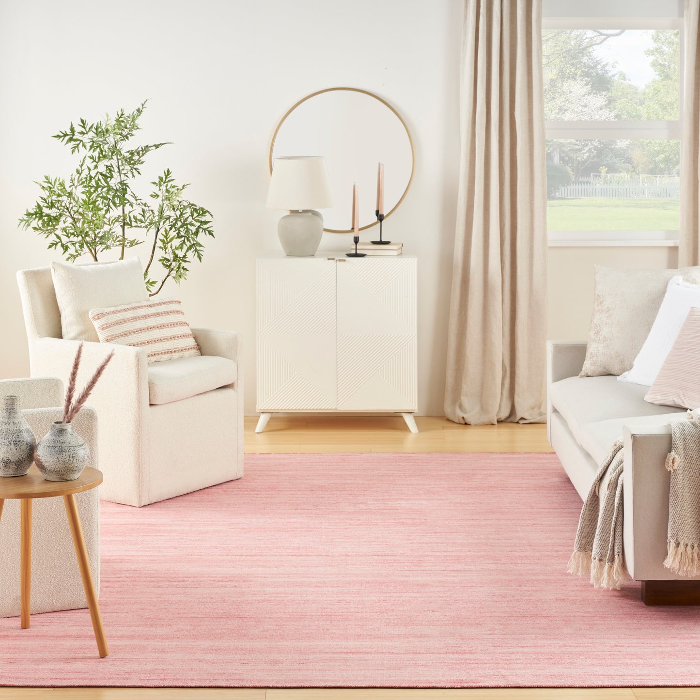 Nourison Washable Essentials 9'2" x 12' Pink Modern Indoor Rug