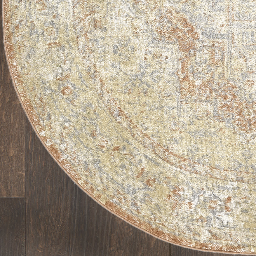 Nourison Nourison Essentials Persian 6' x Round Beige Rust Vintage Rug